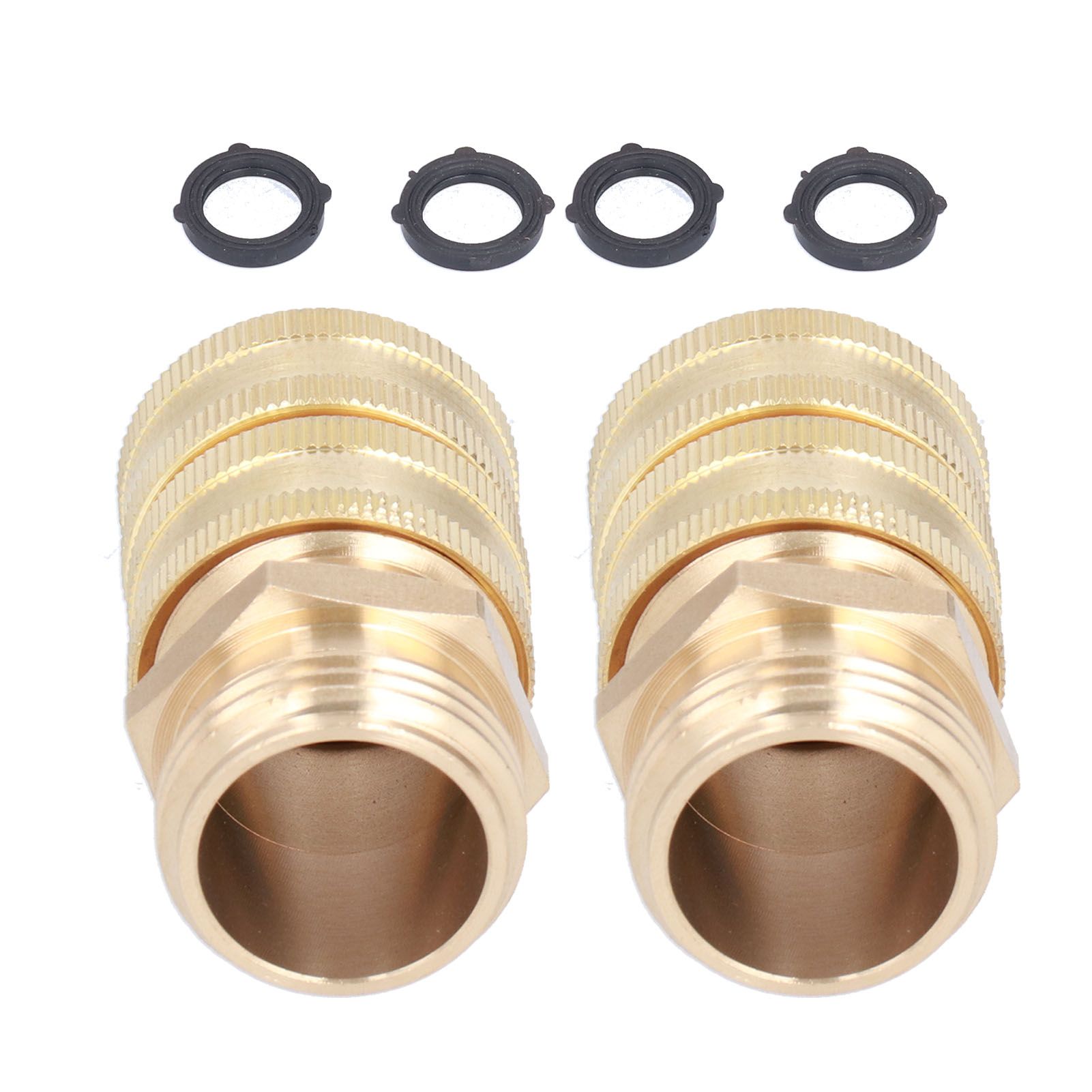 2Pairs 3/4in Brass Hose Adapter 2 Way Hose Adapter Durable and Convenient for Garden and Washing Machine - Image 8