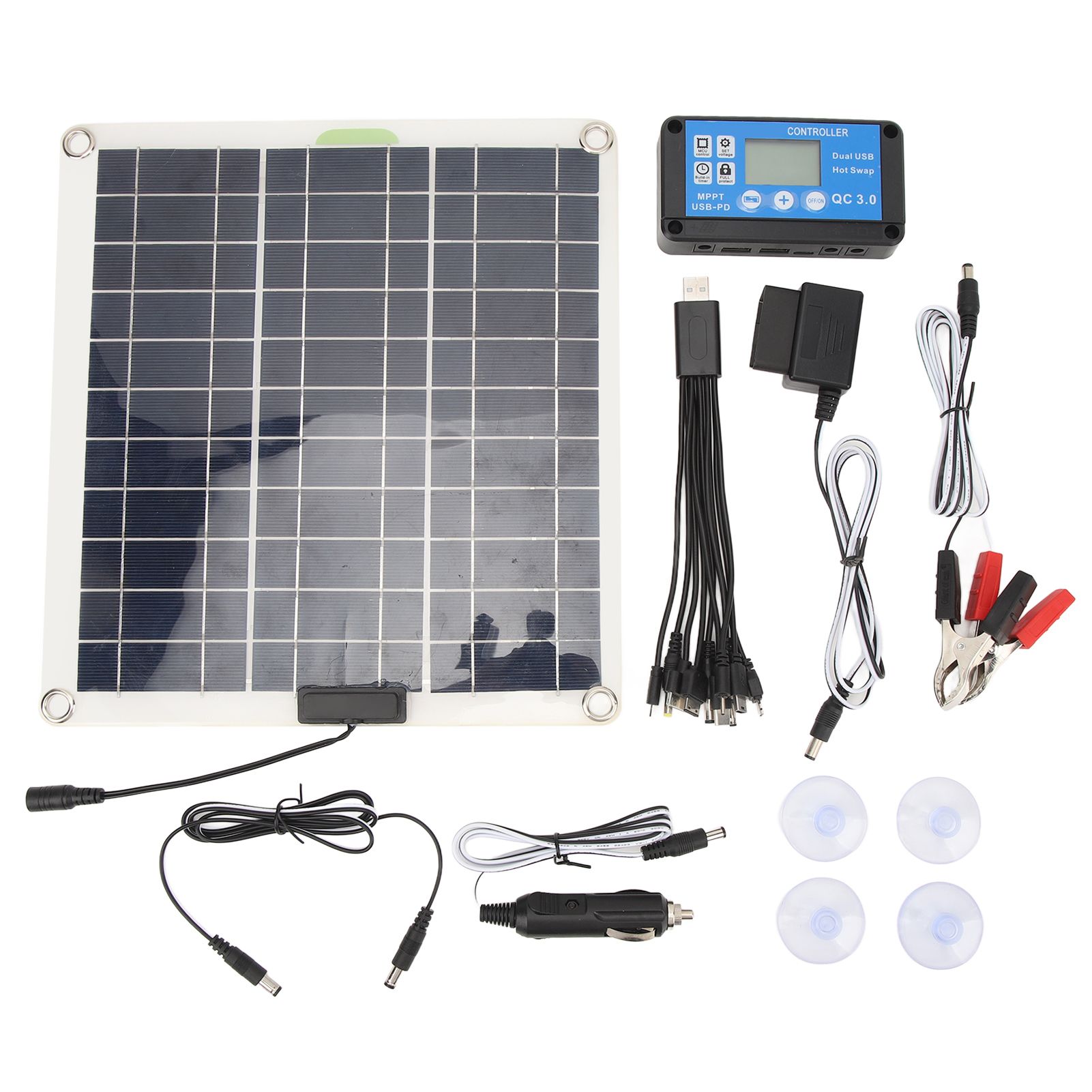 200W Solar Charger Panel High Efficiency 20A IP67 Waterproof Portable Solar Panel Controller Kit for Outdoor Camping Hiking - Image 1
