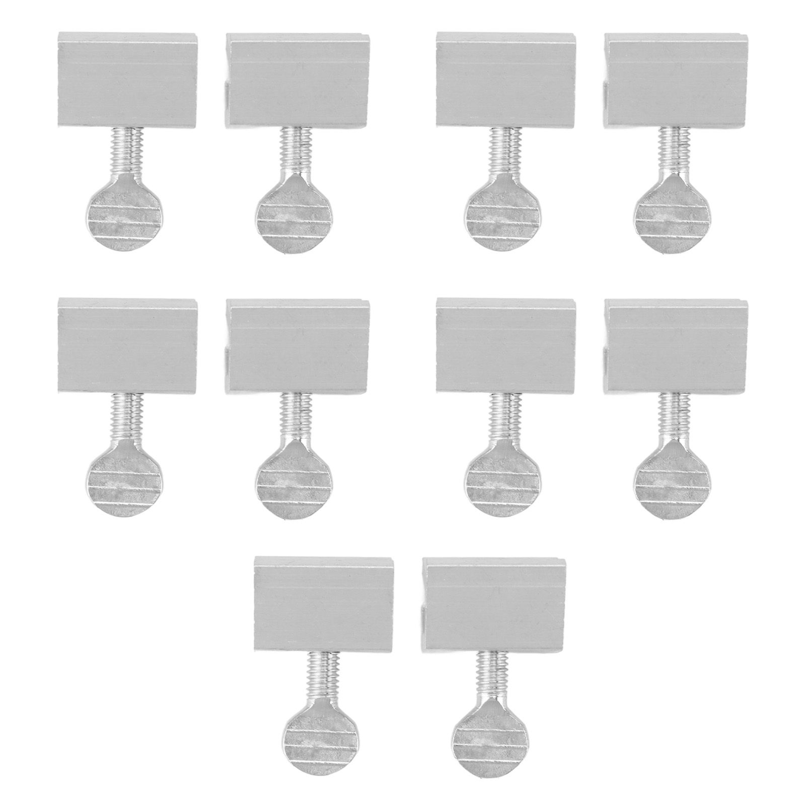 10pcs Sliding Window Security Lock Security Door Stopper Safety Lock Drill Free Install Anti Theft Limit Round Handle Silver - Image 1