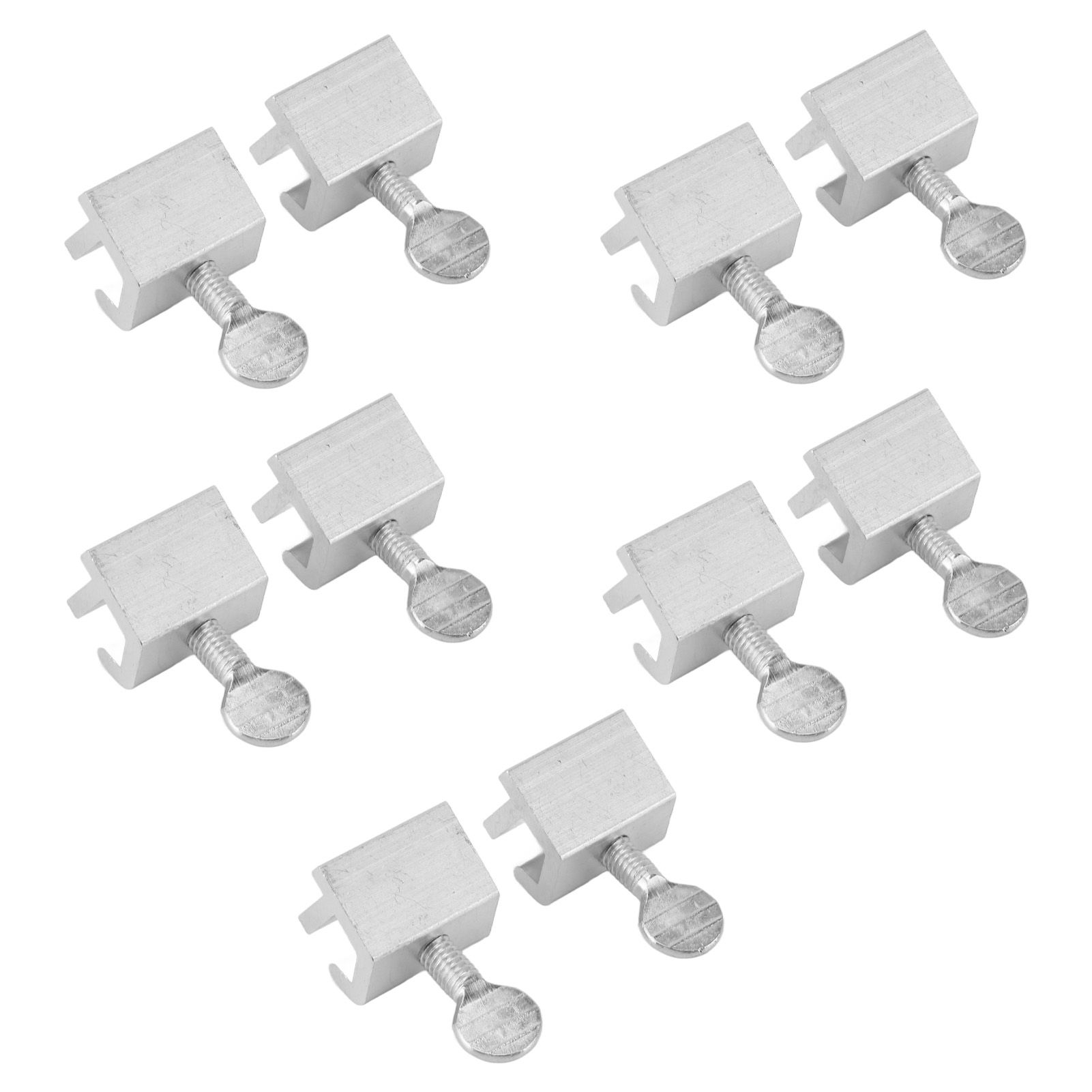 10pcs Sliding Window Security Lock Security Door Stopper Safety Lock Drill Free Install Anti Theft Limit Round Handle Silver - Image 3