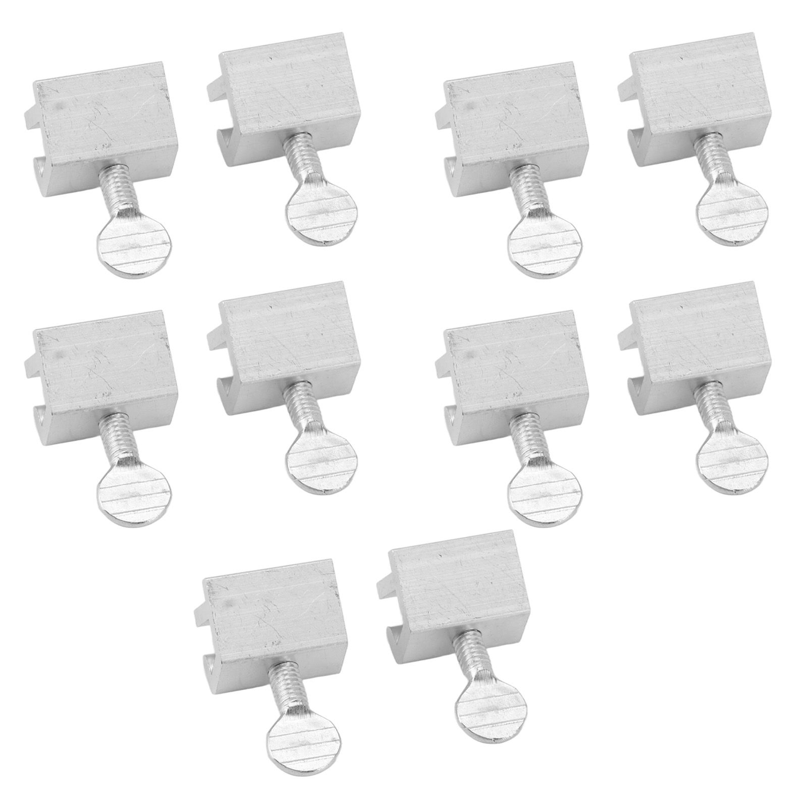 10pcs Sliding Window Security Lock Security Door Stopper Safety Lock Drill Free Install Anti Theft Limit Round Handle Silver - Image 4