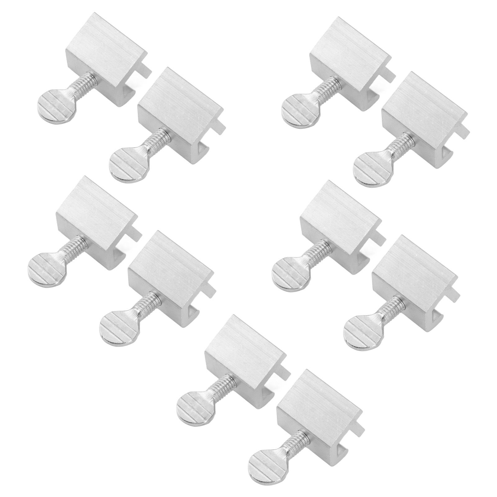 10pcs Sliding Window Security Lock Security Door Stopper Safety Lock Drill Free Install Anti Theft Limit Round Handle Silver - Image 5