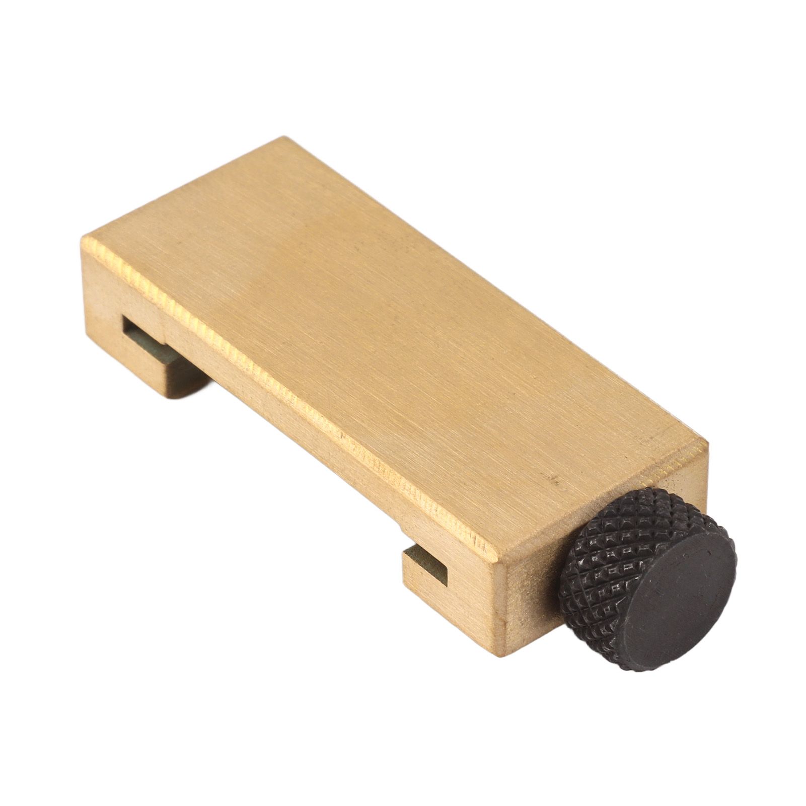 Steel Ruler Positioning Tool Woodworking Brass Locator Steel Ruler Fixed Block for Measurement and Marking - Image 1