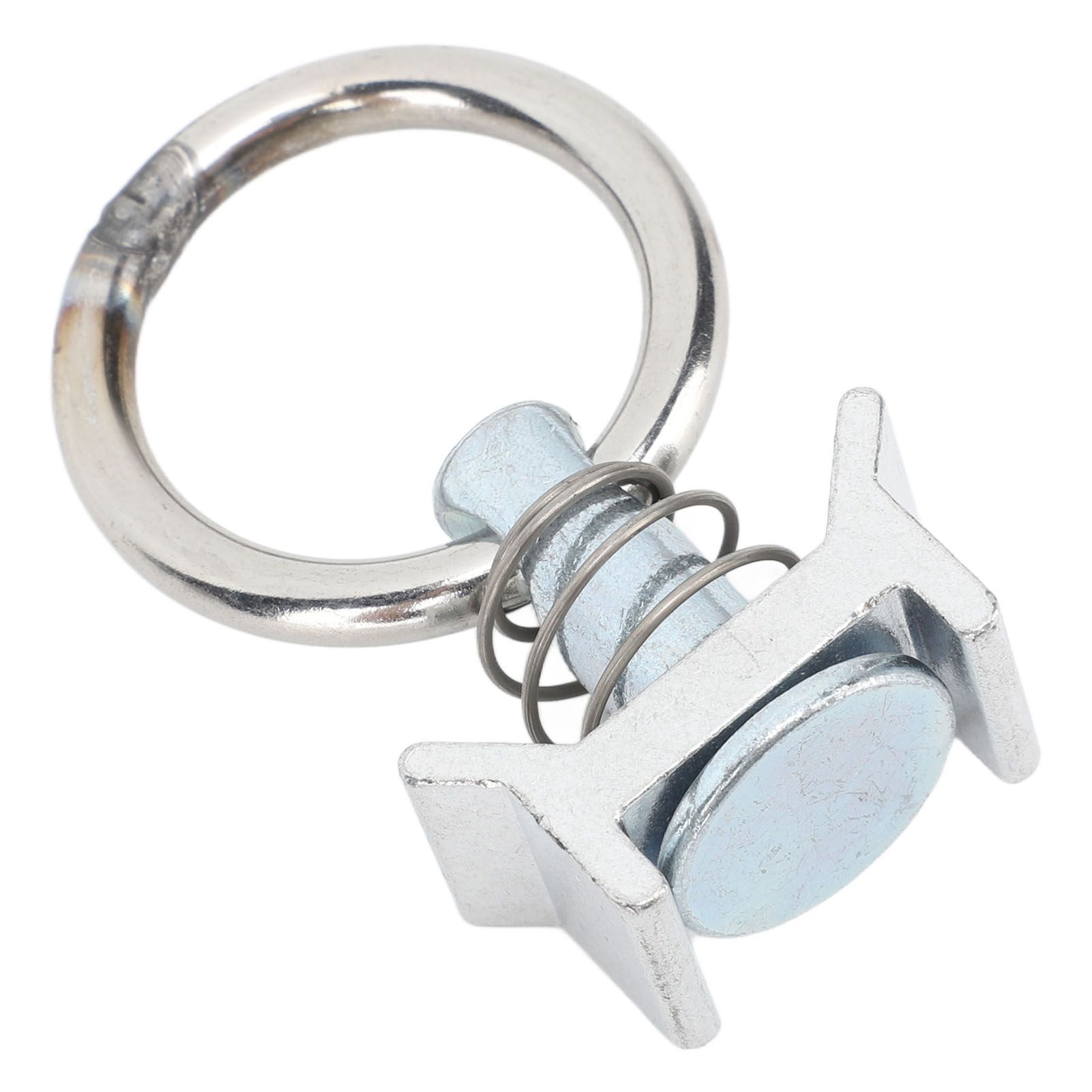 6PCS Single Stud Fitting L Track with Round Ring Stainless Steel Aluminum Cargo Control Stud Tie Down Fitting for Airline Track Logistic Installation - Image 5