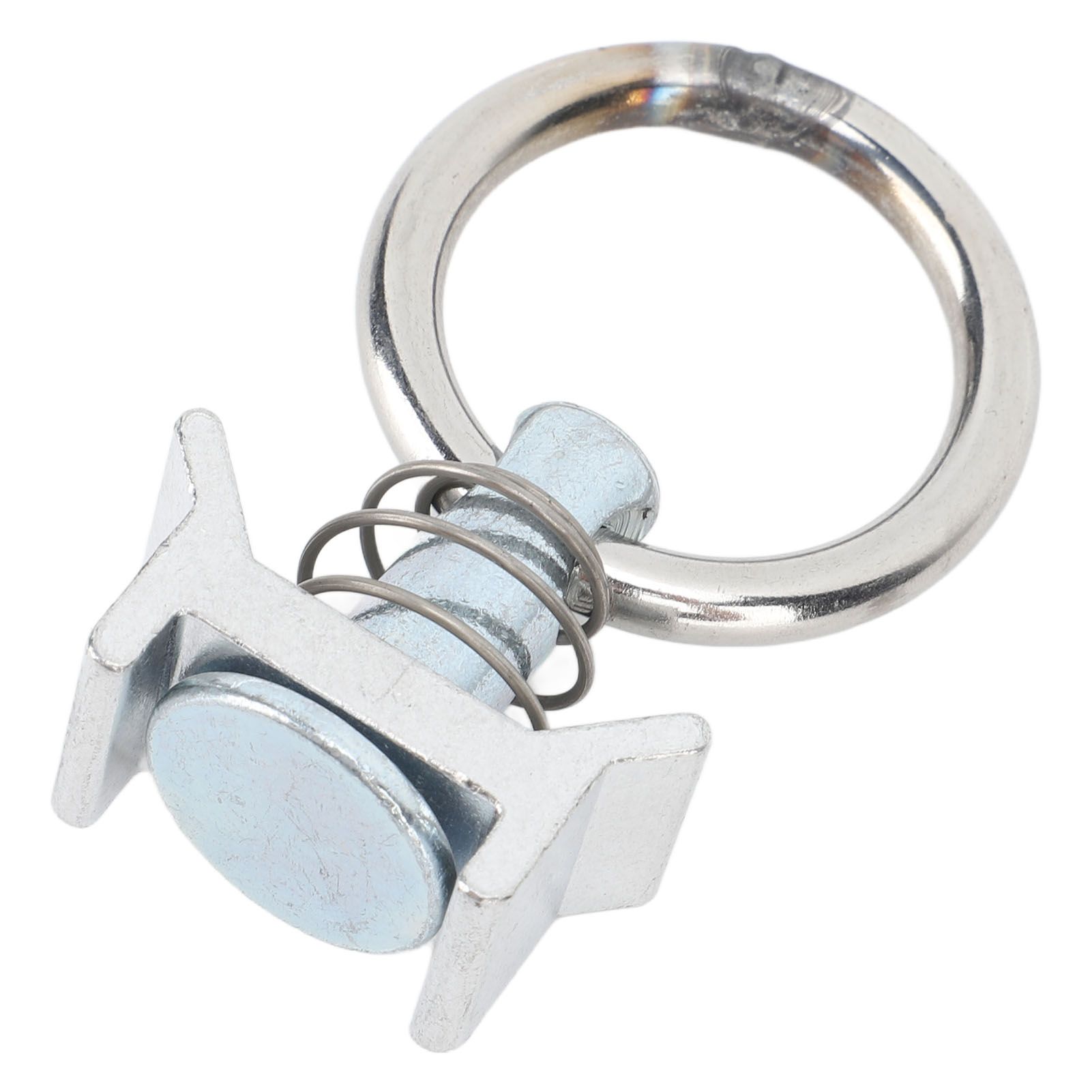 6PCS Single Stud Fitting L Track with Round Ring Stainless Steel Aluminum Cargo Control Stud Tie Down Fitting for Airline Track Logistic Installation - Image 6