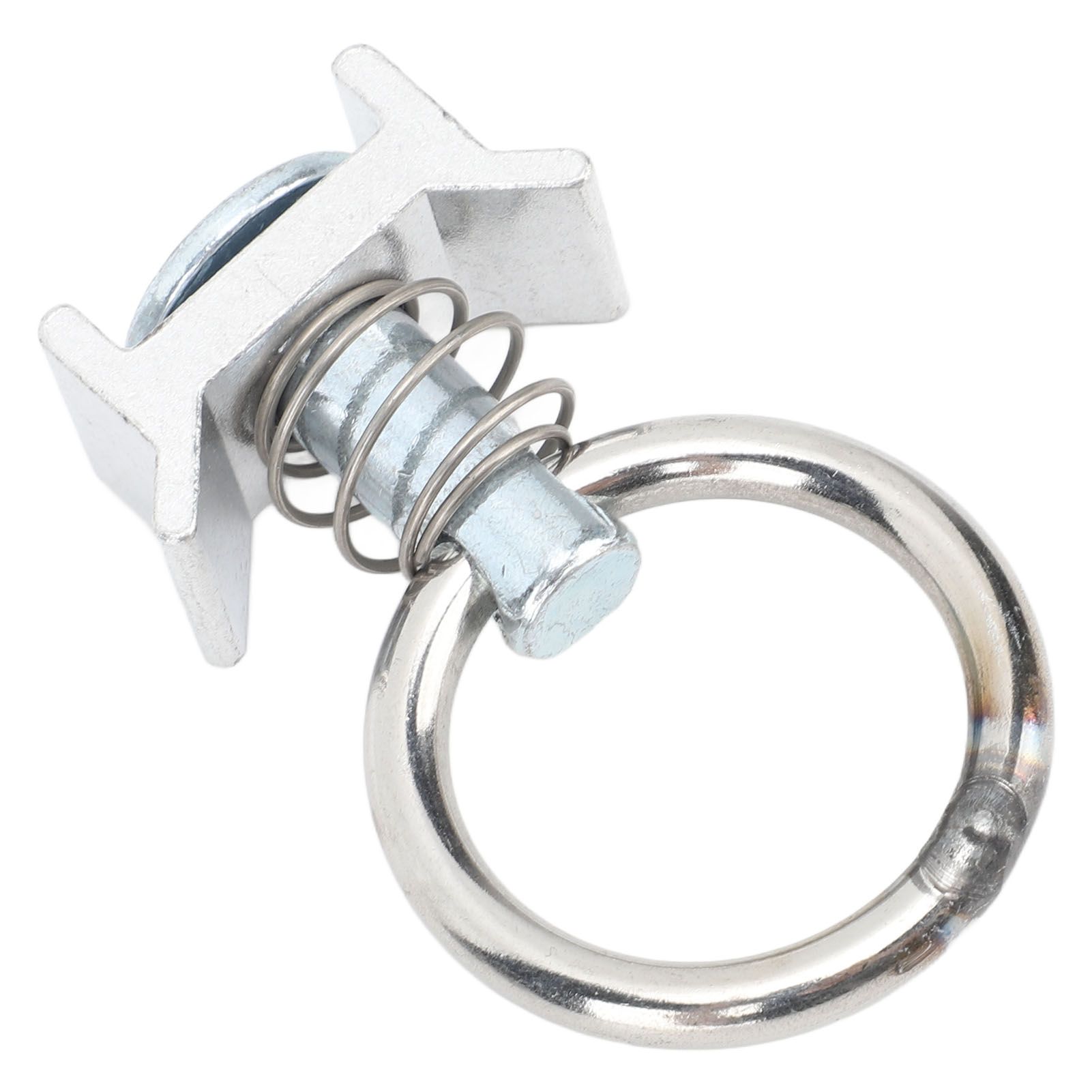 6PCS Single Stud Fitting L Track with Round Ring Stainless Steel Aluminum Cargo Control Stud Tie Down Fitting for Airline Track Logistic Installation - Image 8