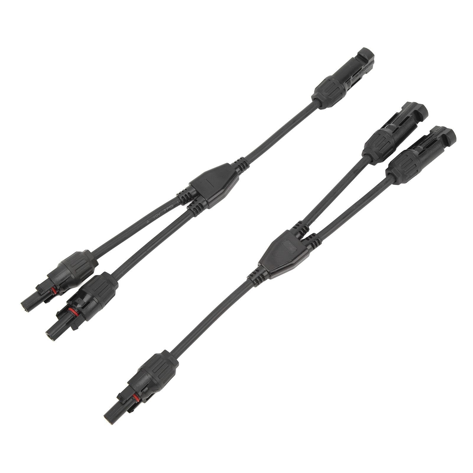 1 Pair Solar Panel Y Branch Parallel Cable 2 to 1 Solar Connectors Y Branch Parallel Adapter Cable Wire Plug Tool Kit MFF FMM 30CM 0.98FT - Image 1