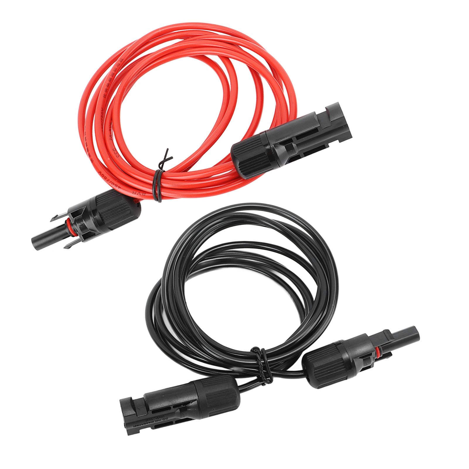 2m 6.6ft 12AWG Solar Panel Extension Cable Wire with Female and Male Connector Red Black 2.5mm² - Image 7