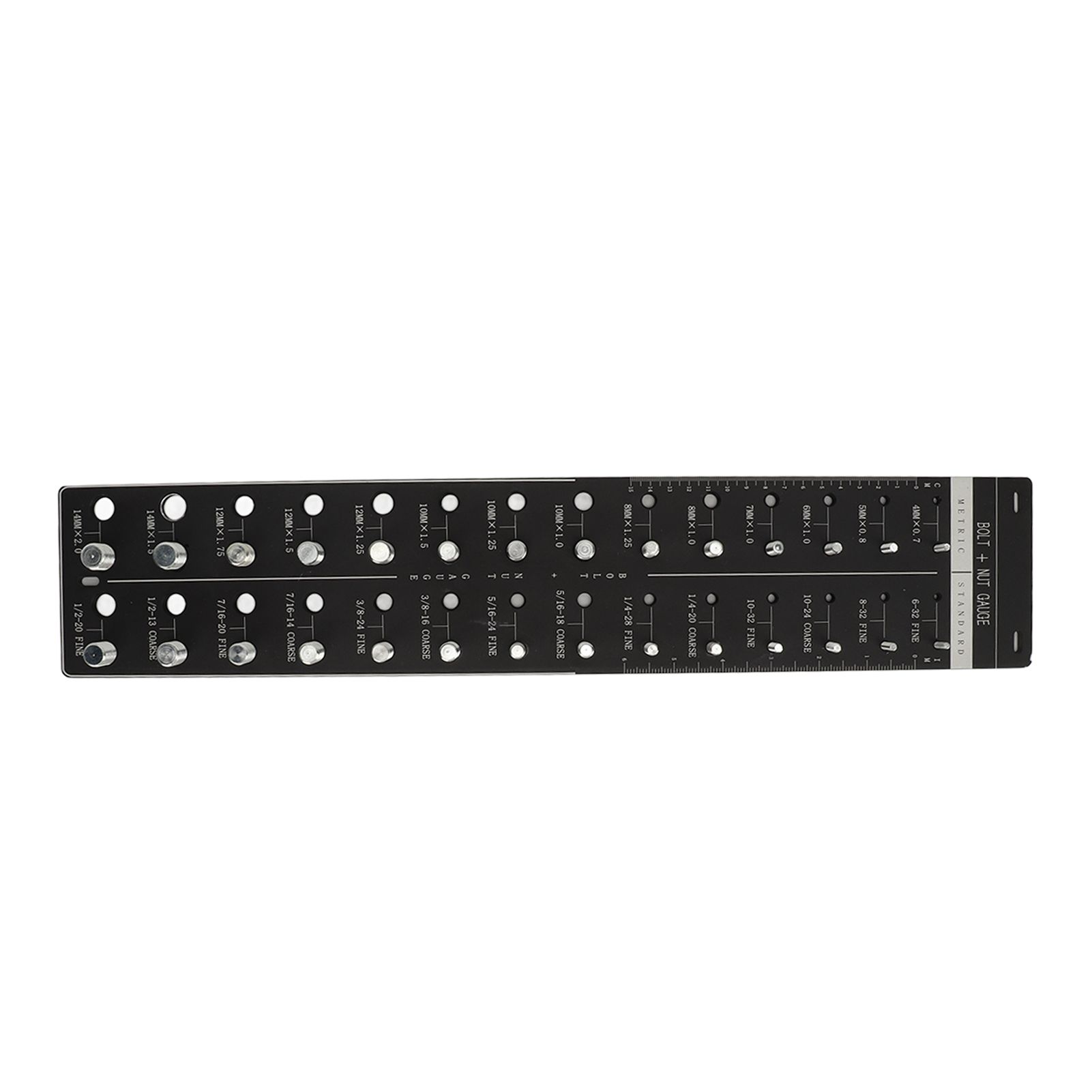 Nut and Bolt Thread Checker 28 Size Inch and Centimeter Carbon Steel Aluminium Alloy Accurate Easy Use Identifier Gauge - Image 1