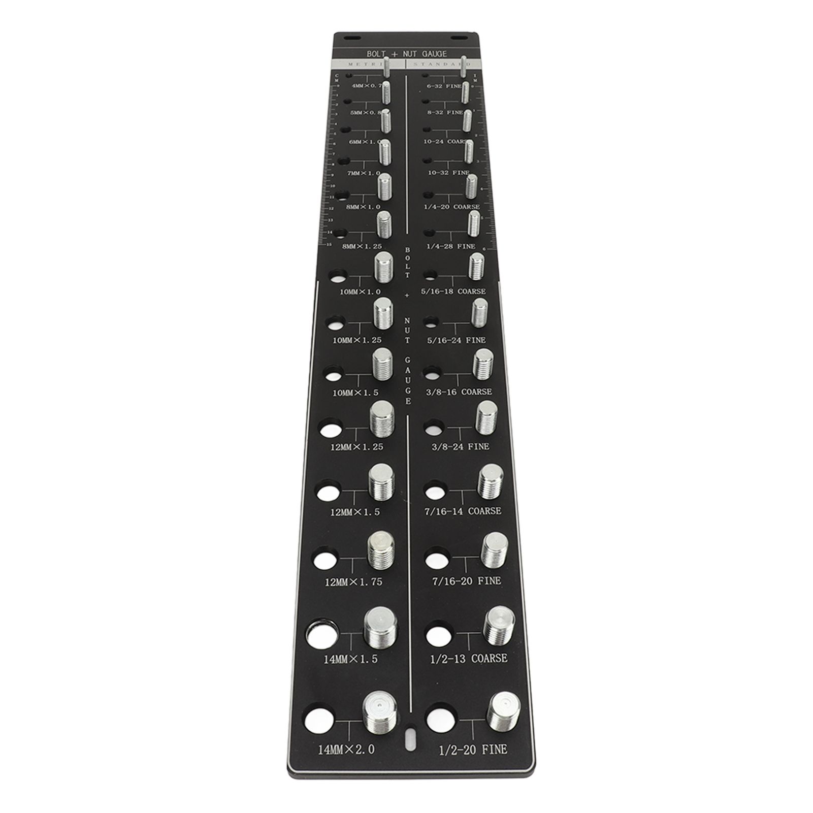 Nut and Bolt Thread Checker 28 Size Inch and Centimeter Carbon Steel Aluminium Alloy Accurate Easy Use Identifier Gauge - Image 2