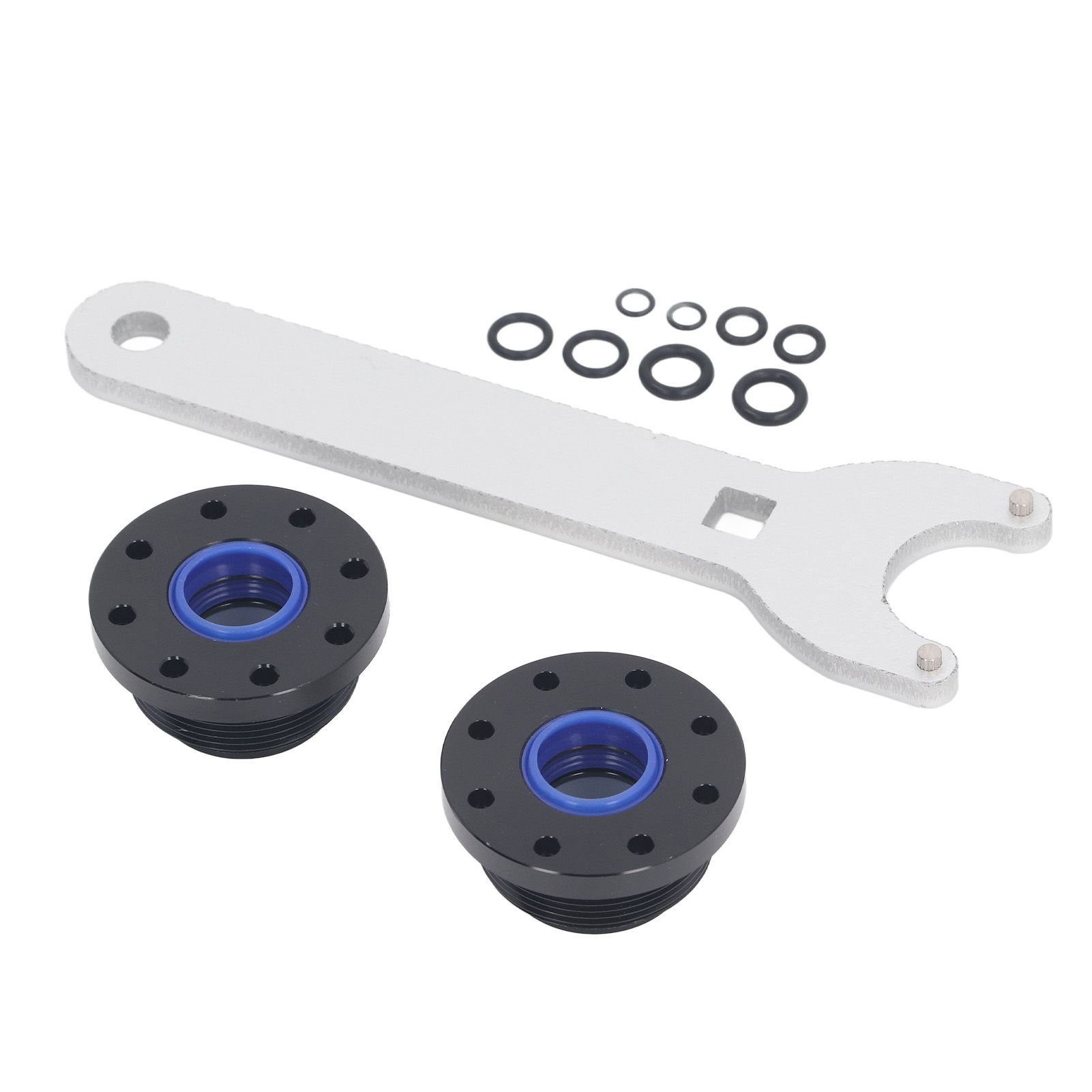 Front Mount Hydraulic Steering Cylinder Seal Kit with Pin Wrench Hydraulic Steering Support Bracket Puller for Seastar HS5157 Replacement - Image 2