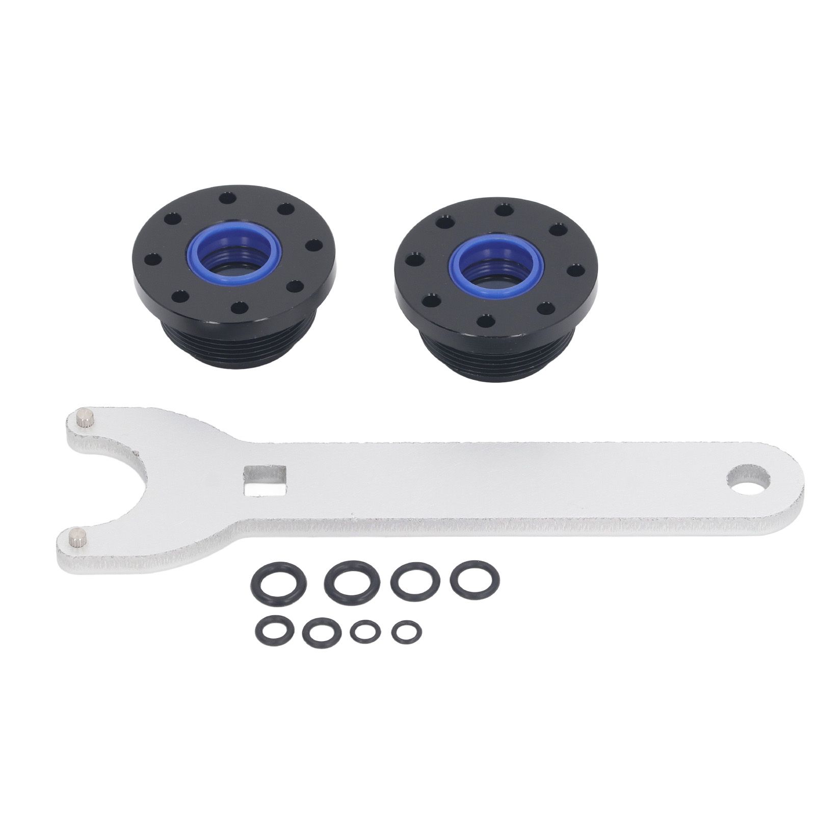 Front Mount Hydraulic Steering Cylinder Seal Kit with Pin Wrench Hydraulic Steering Support Bracket Puller for Seastar HS5157 Replacement - Image 4