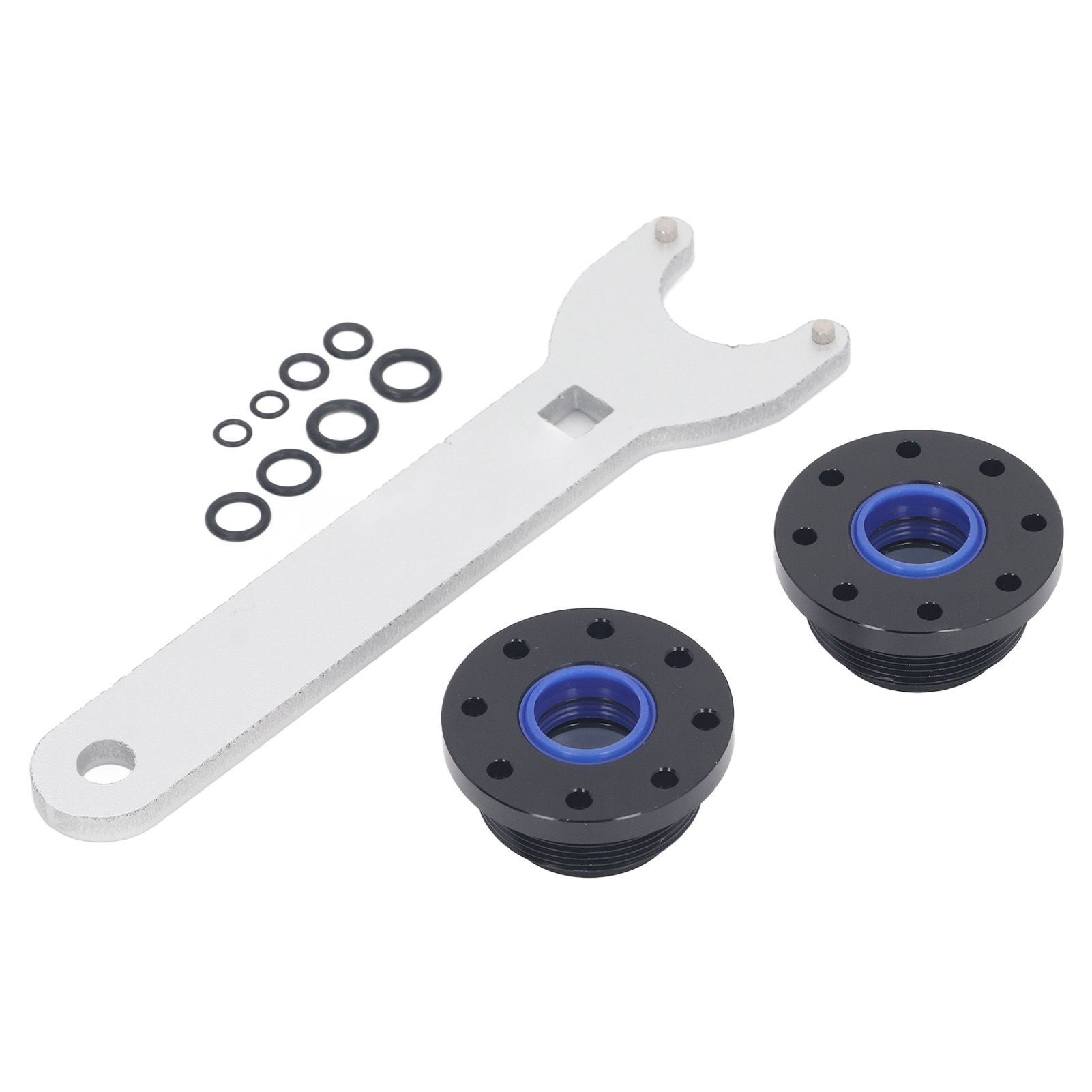Front Mount Hydraulic Steering Cylinder Seal Kit with Pin Wrench Hydraulic Steering Support Bracket Puller for Seastar HS5157 Replacement - Image 5