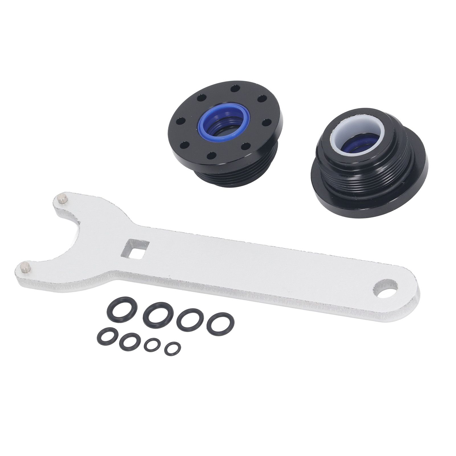 Front Mount Hydraulic Steering Cylinder Seal Kit with Pin Wrench Hydraulic Steering Support Bracket Puller for Seastar HS5157 Replacement - Image 6