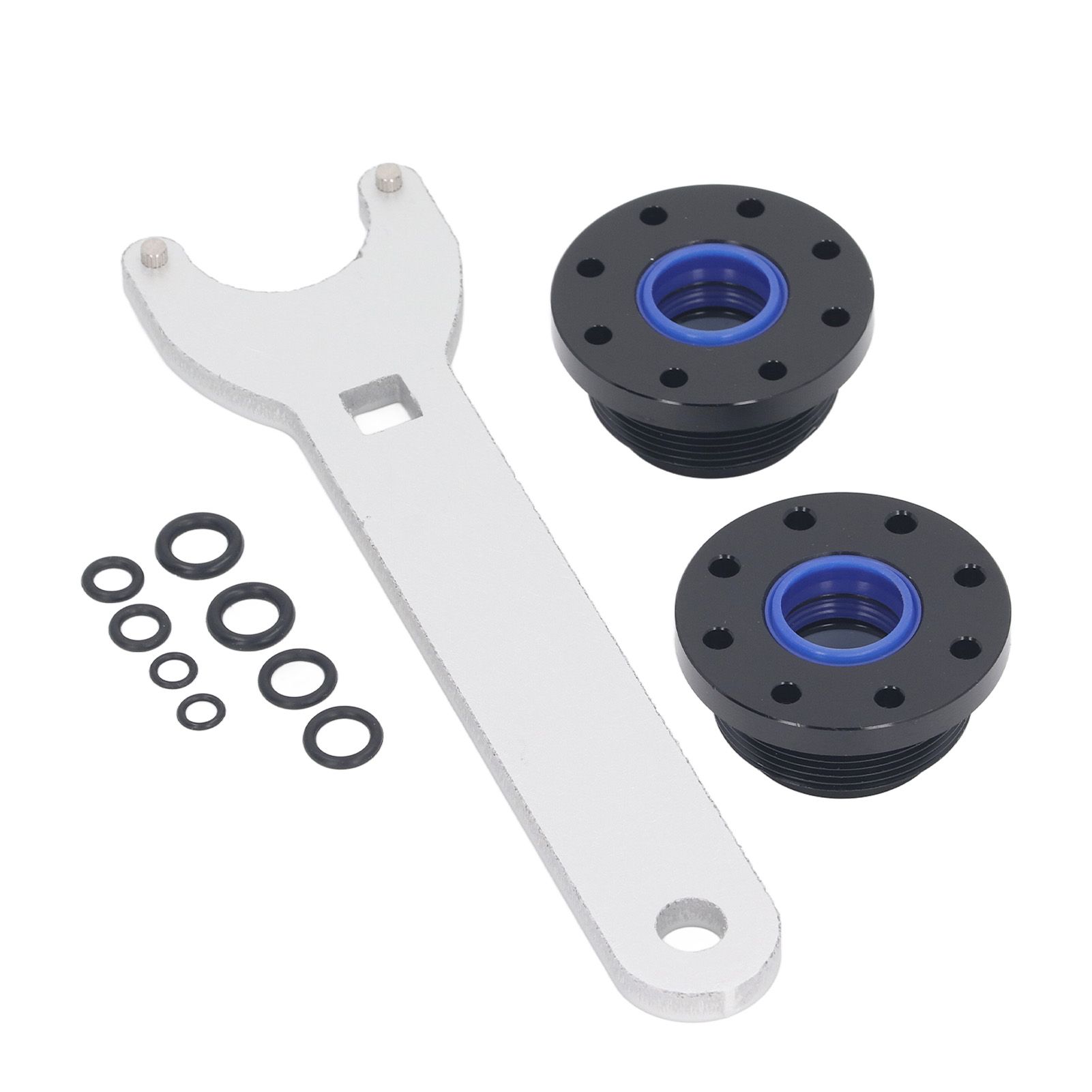 Front Mount Hydraulic Steering Cylinder Seal Kit with Pin Wrench Hydraulic Steering Support Bracket Puller for Seastar HS5157 Replacement - Image 7