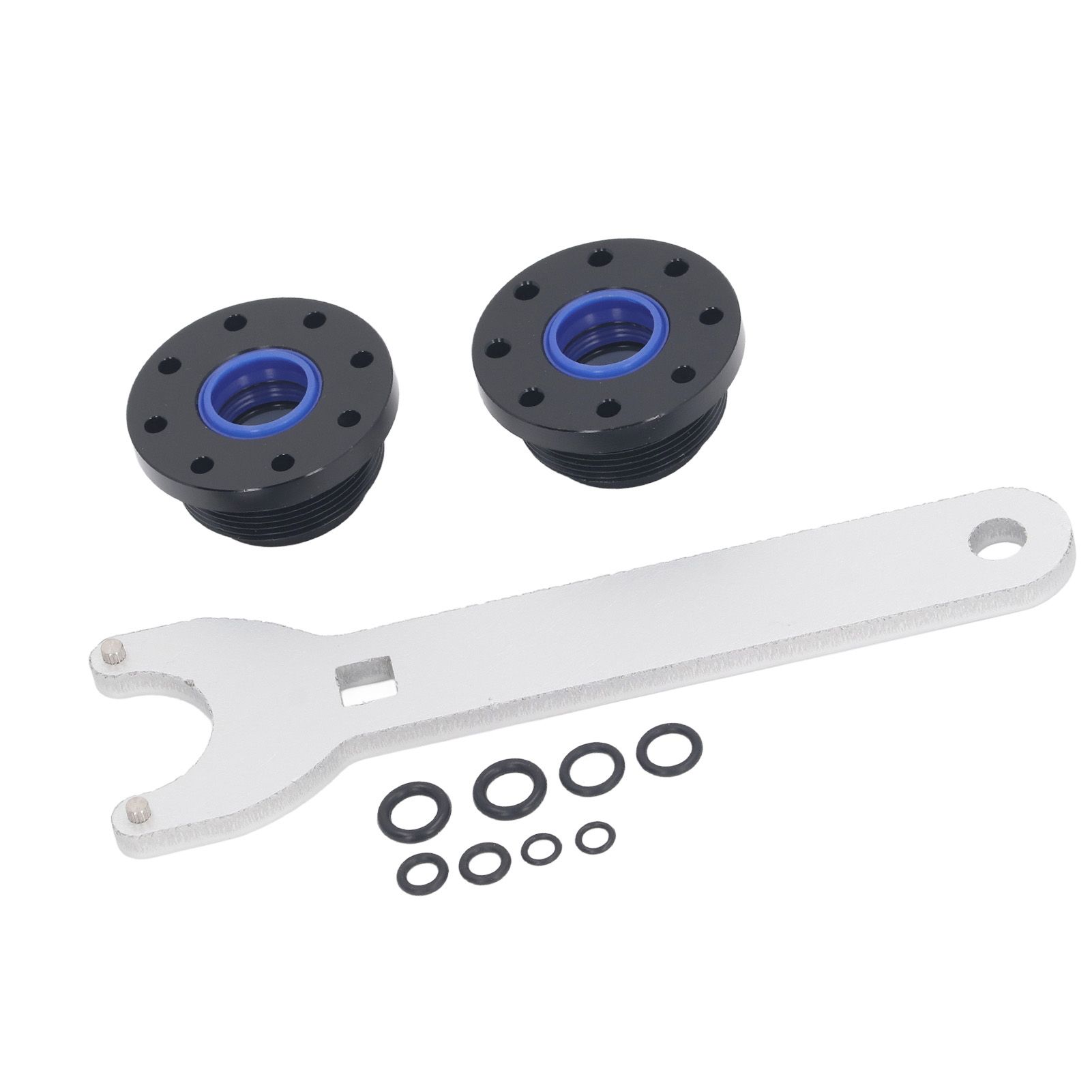 Front Mount Hydraulic Steering Cylinder Seal Kit with Pin Wrench Hydraulic Steering Support Bracket Puller for Seastar HS5157 Replacement - Image 8