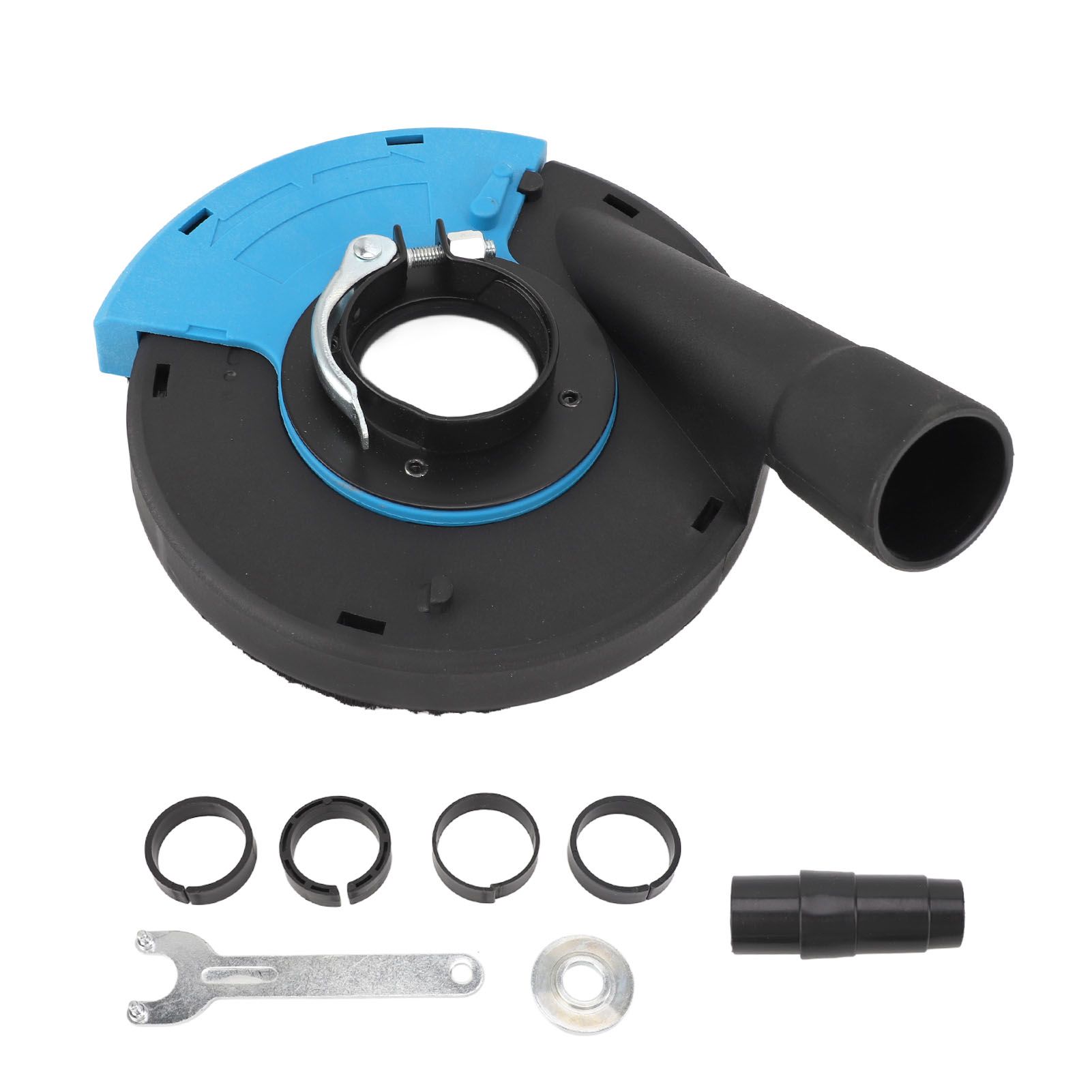 Angle Grinder Grinding Dust Shroud Blue Black 5inch Multifunctional Angle Grinder Dust Collector For Grinding Stone Flooring Concrete - Image 1