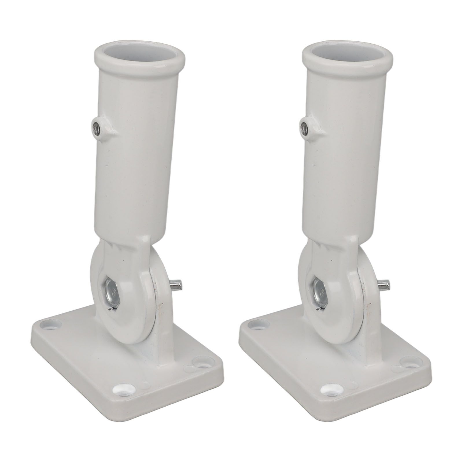 2Pcs Adjustable Flag Pole Holder Aluminium Alloy Metal Wall Mount 180 Degree Multi Position Bracket for Outside House - Image 2