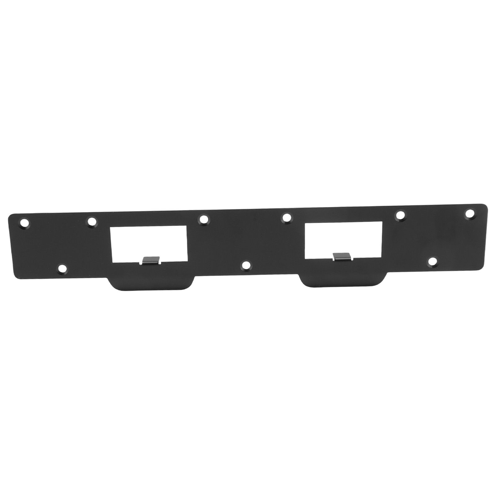 Door Strike Plate Double Holes Steel Reinforced Strong Easy Install Security Stike for 5‑1/2in to 6in Hole Center Distance Black - Image 6