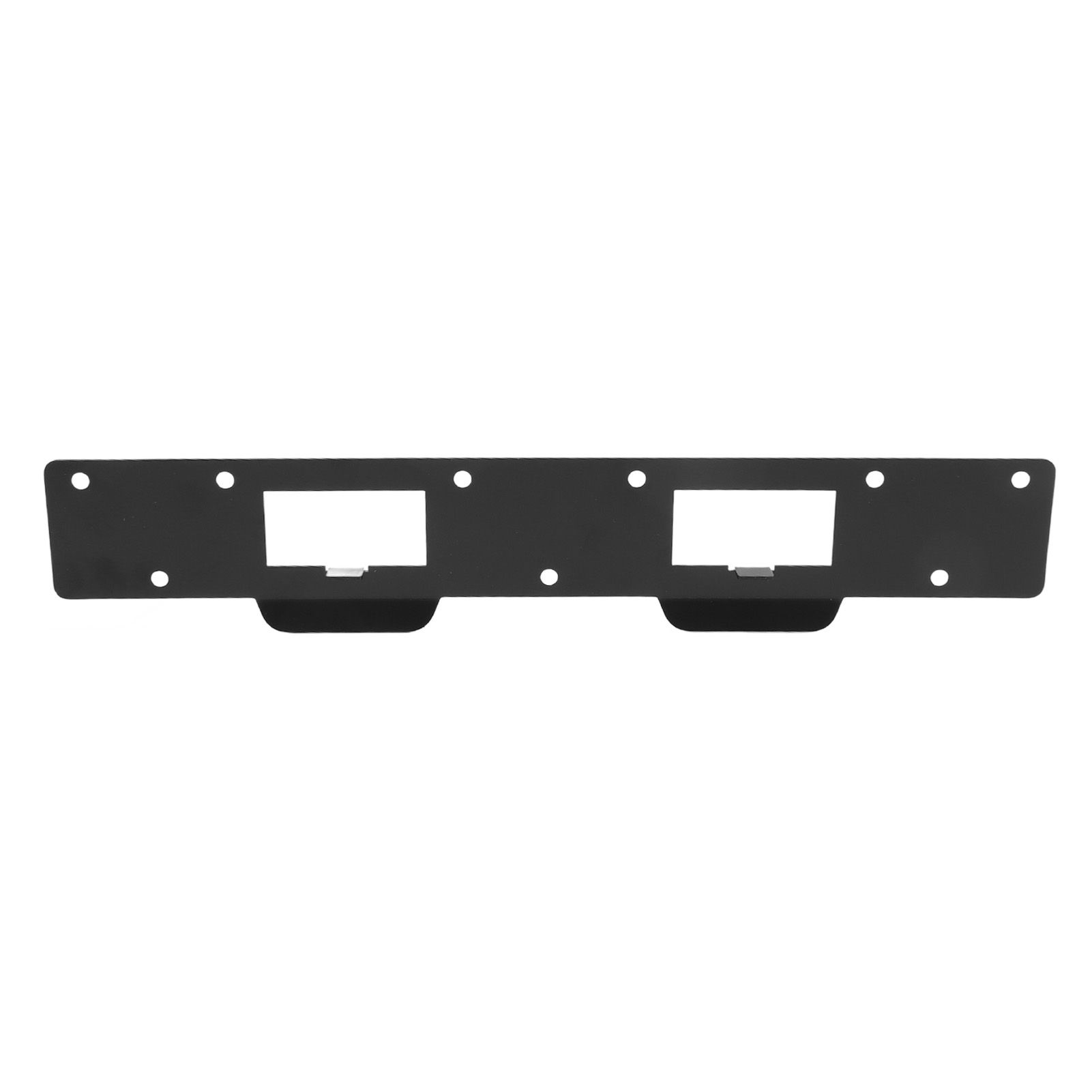 Door Strike Plate Double Holes Steel Reinforced Strong Easy Install Security Stike for 5‑1/2in to 6in Hole Center Distance Black - Image 7