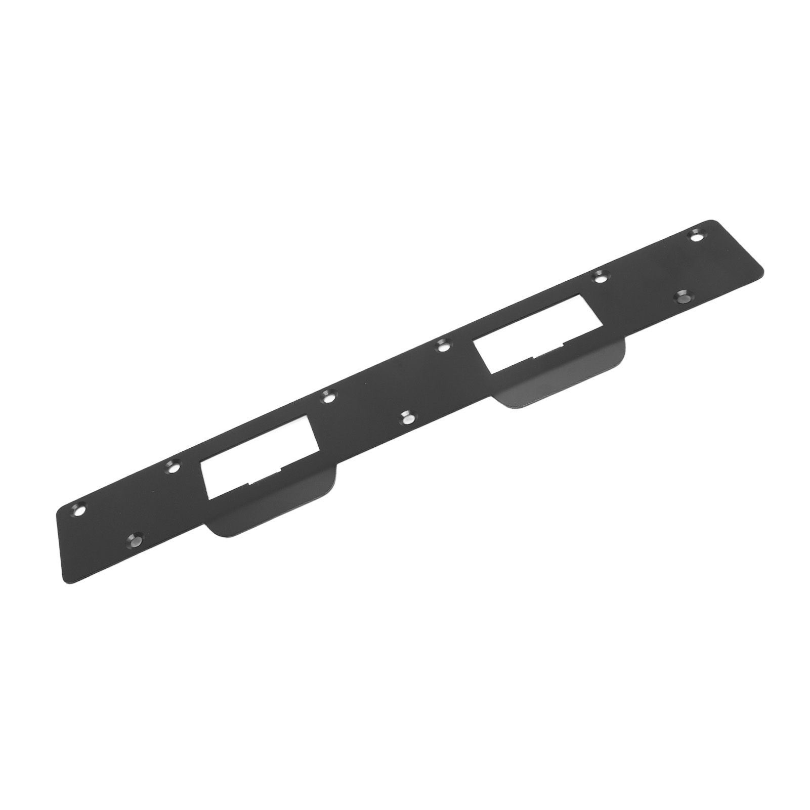 Door Strike Plate Double Holes Steel Reinforced Strong Easy Install Security Stike for 5‑1/2in to 6in Hole Center Distance Black - Image 8