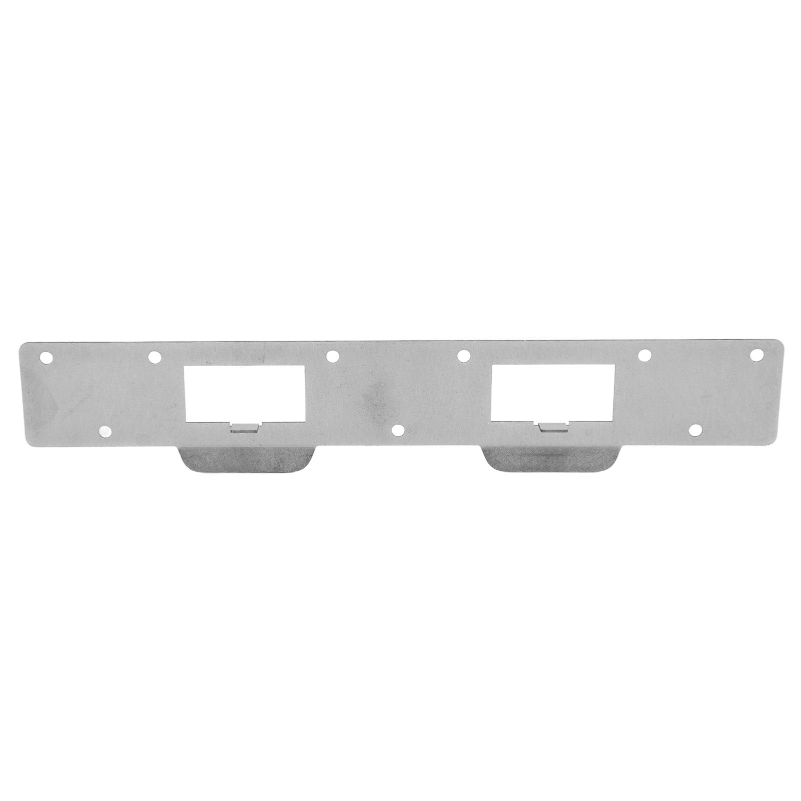 Door Strike Plate Double Holes Steel Reinforced Strong Easy Install Security Stike for 5‑1/2in to 6in Hole Center Distance White - Image 7
