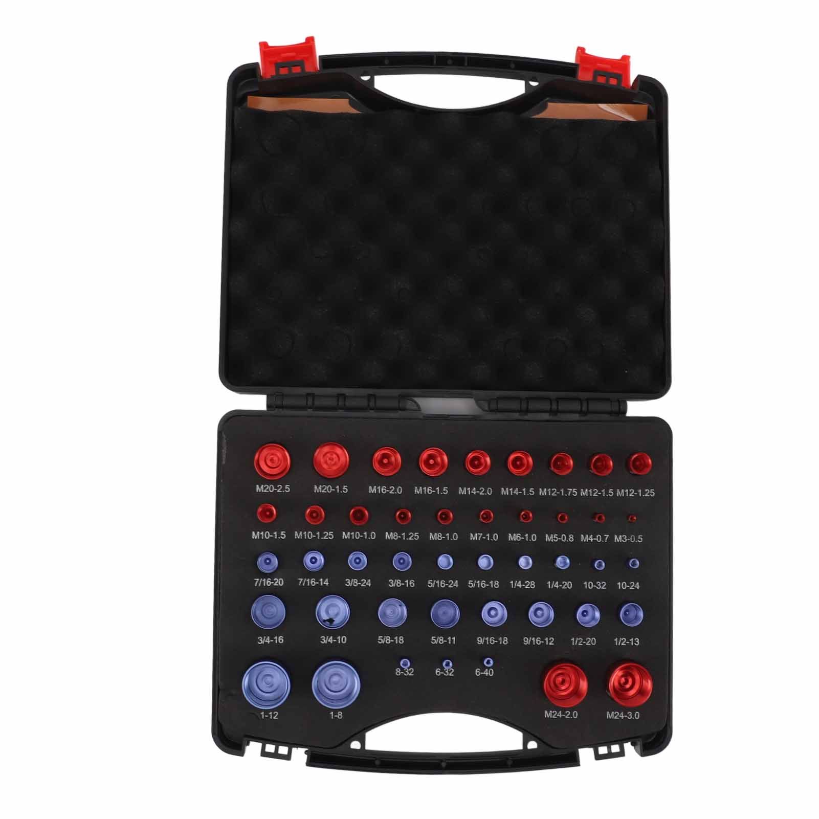 44pcs Nut and Bolt Thread Checker Red Blue Nut and Bolt Size Gauge Inch Metric Nut and Bolt Identifier Gauge Set - Image 7
