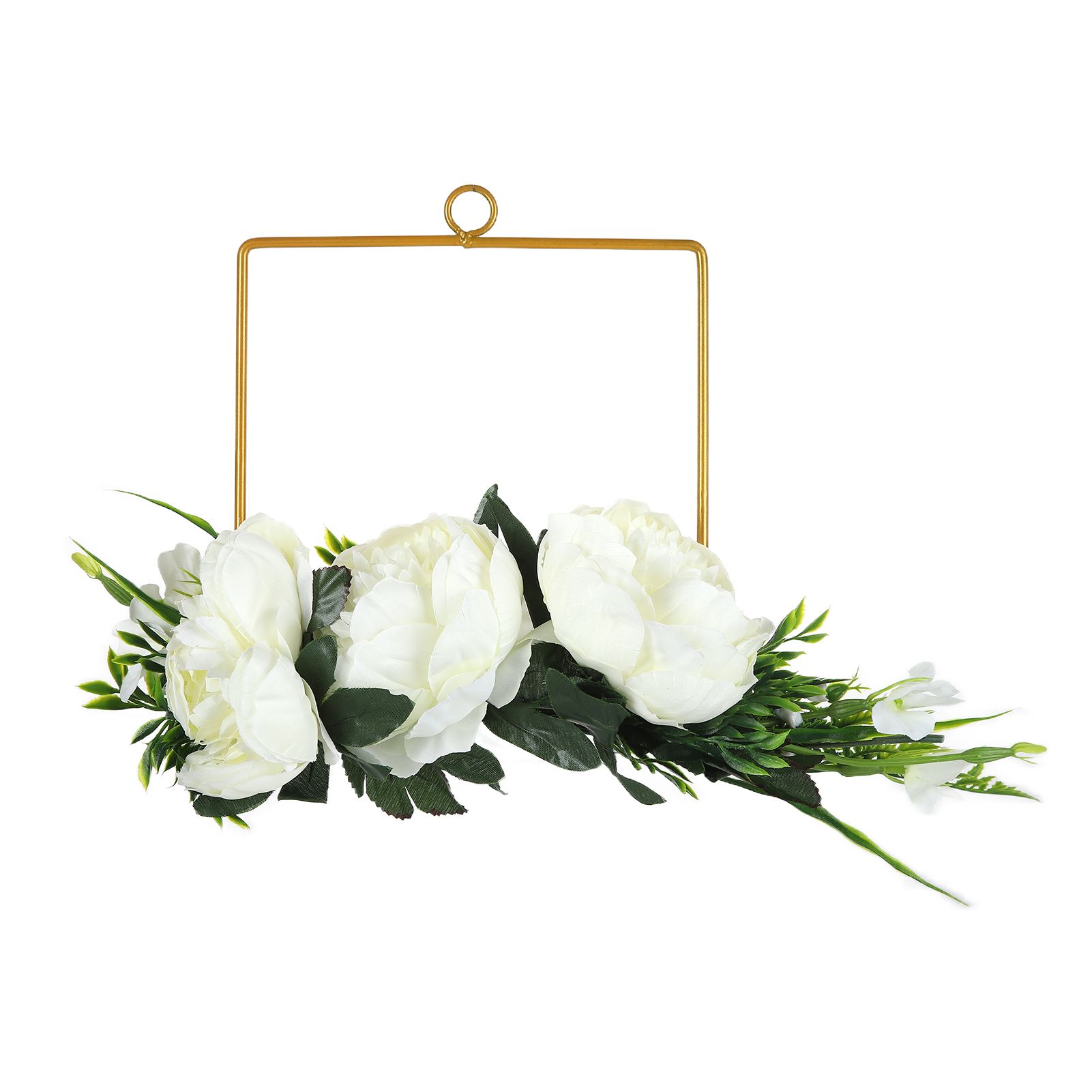 Artificial Metal Wreaths Wedding Wreaths Fake Flowers Decoration for Wedding Ceremony Anniversary Party - Image 1