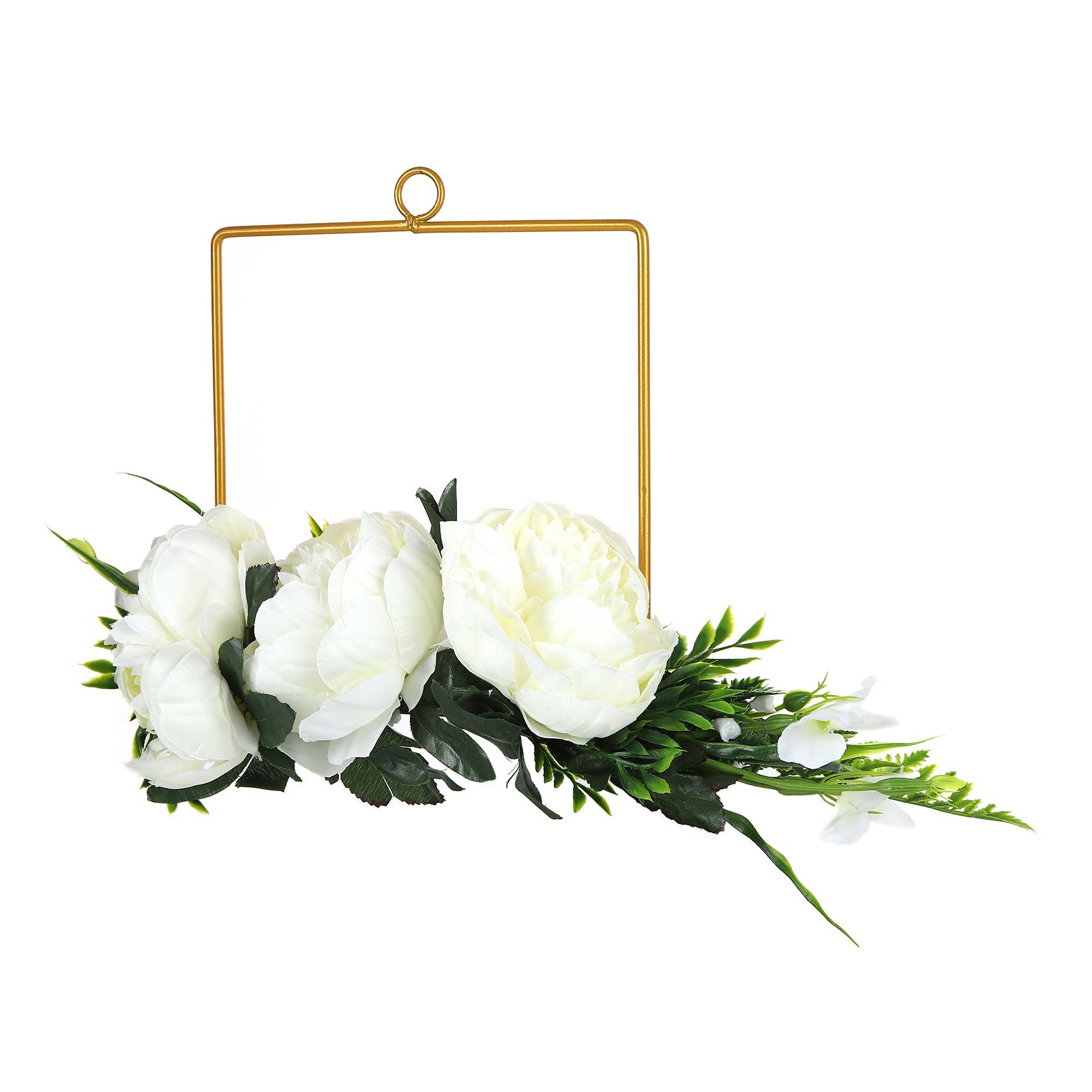 Artificial Metal Wreaths Wedding Wreaths Fake Flowers Decoration for Wedding Ceremony Anniversary Party - Image 2
