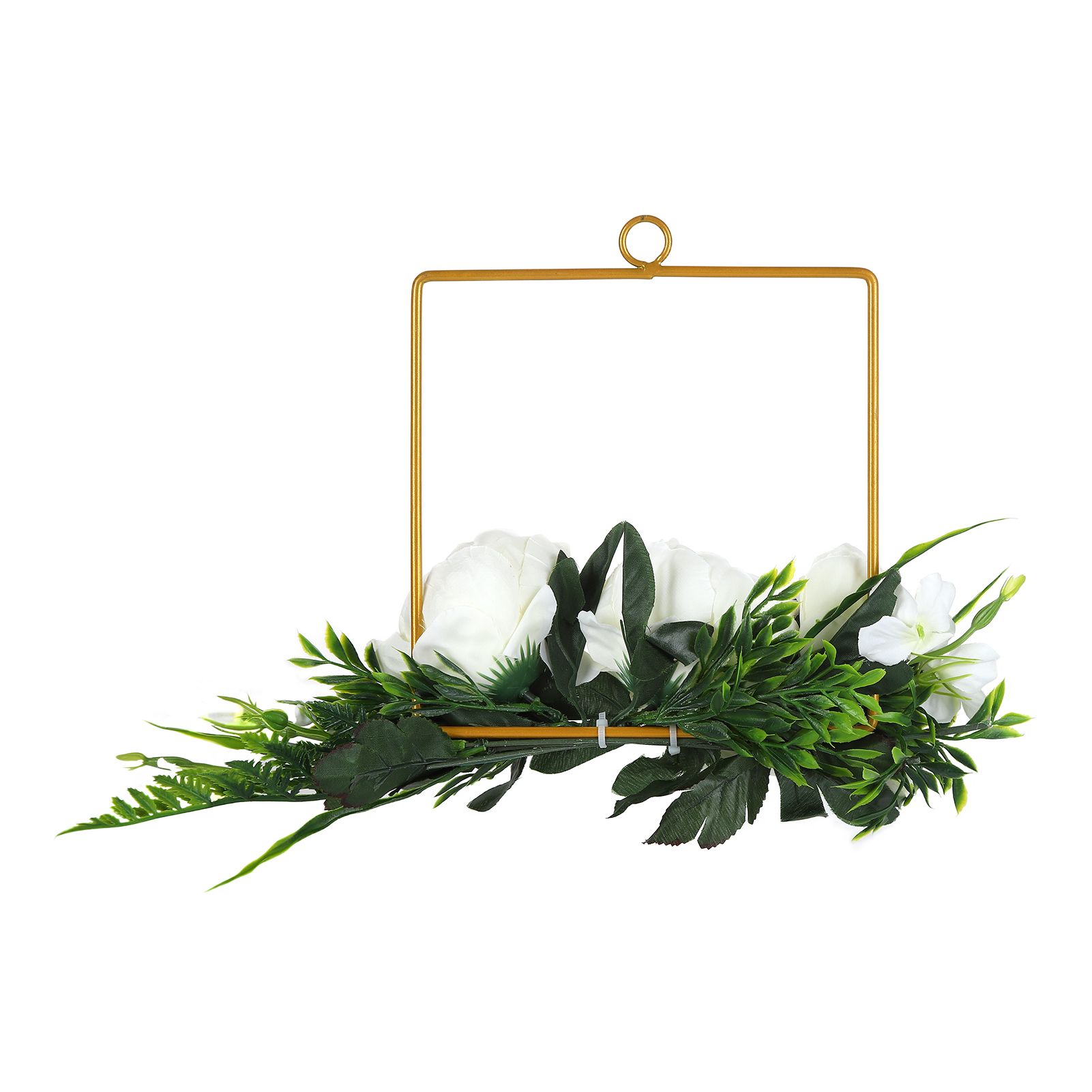 Artificial Metal Wreaths Wedding Wreaths Fake Flowers Decoration for Wedding Ceremony Anniversary Party - Image 3