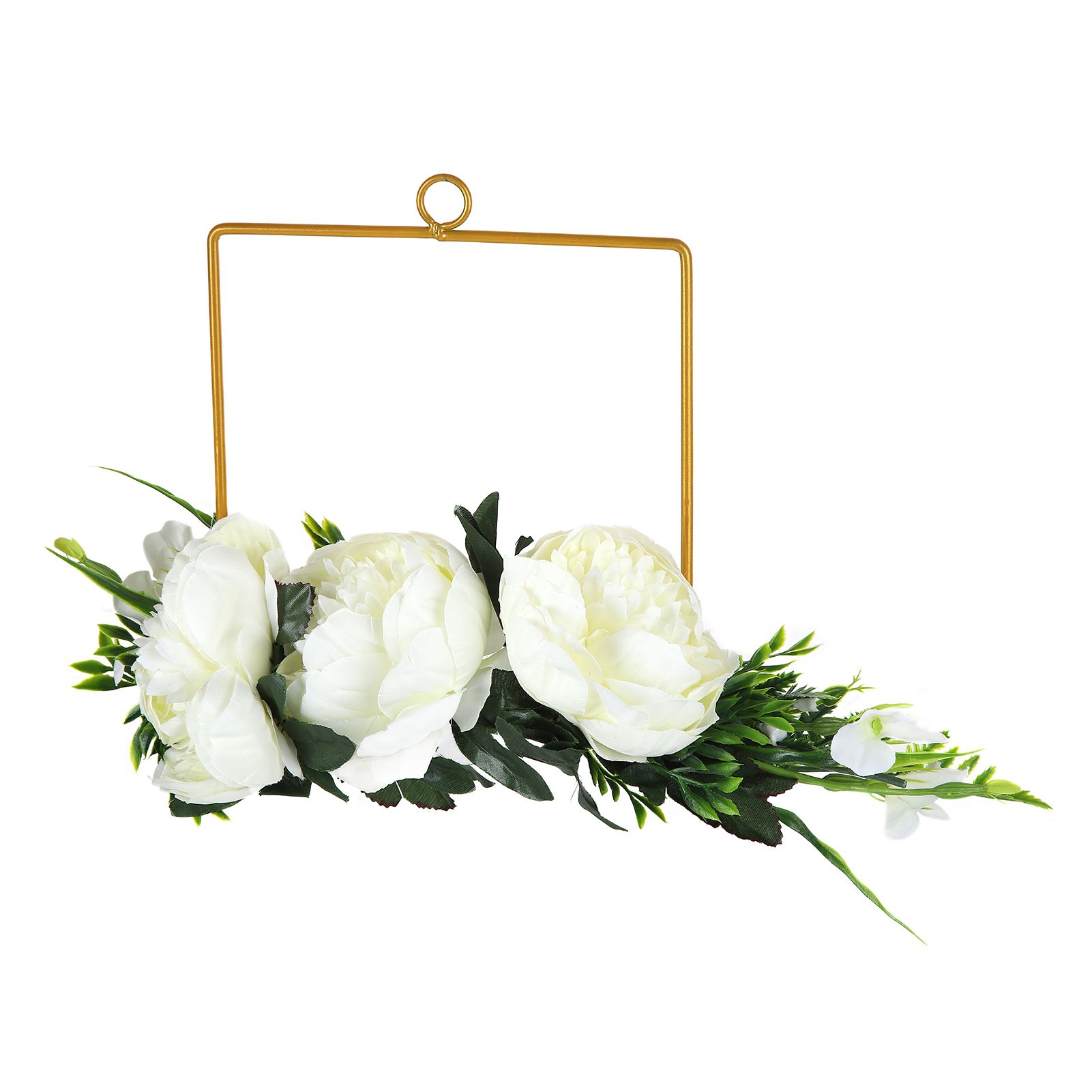 Artificial Metal Wreaths Wedding Wreaths Fake Flowers Decoration for Wedding Ceremony Anniversary Party - Image 5