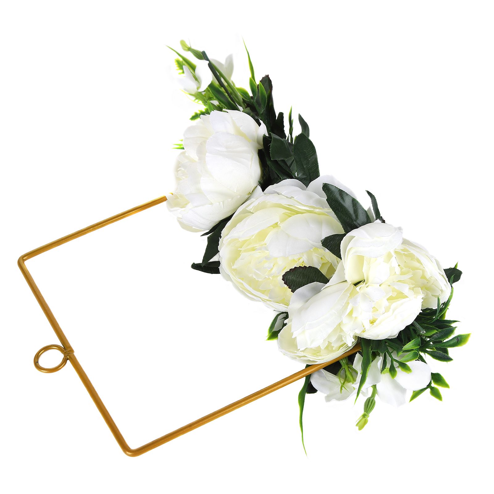 Artificial Metal Wreaths Wedding Wreaths Fake Flowers Decoration for Wedding Ceremony Anniversary Party - Image 6