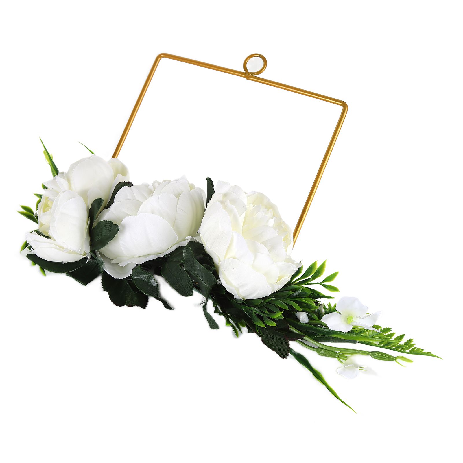 Artificial Metal Wreaths Wedding Wreaths Fake Flowers Decoration for Wedding Ceremony Anniversary Party - Image 7
