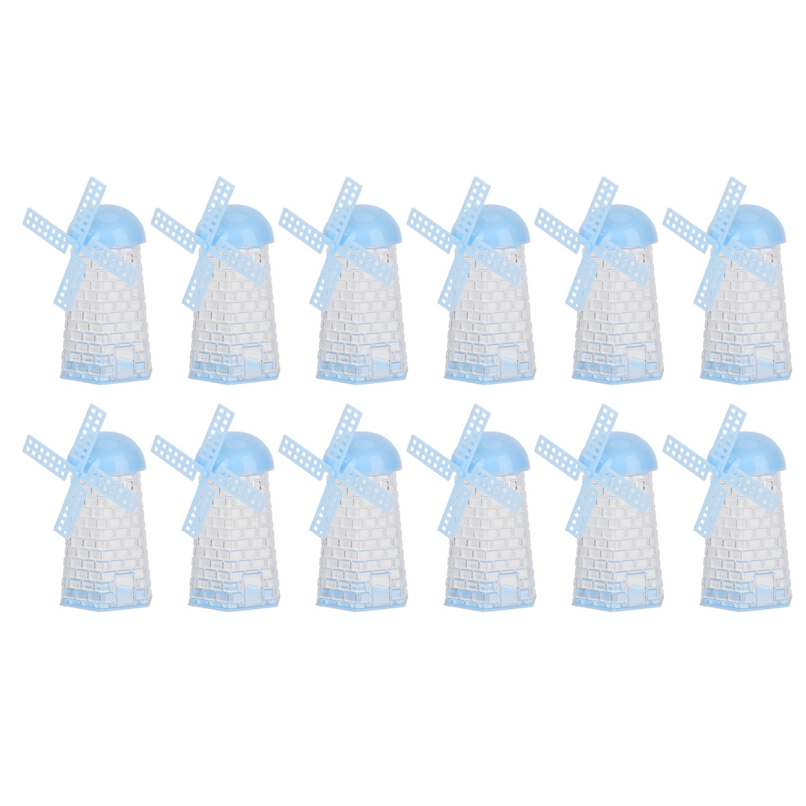 12PCS Windmill Shaped Candy Box Plastic Candy Case Container for Wedding Favor Baby Shower Decor - Image 2