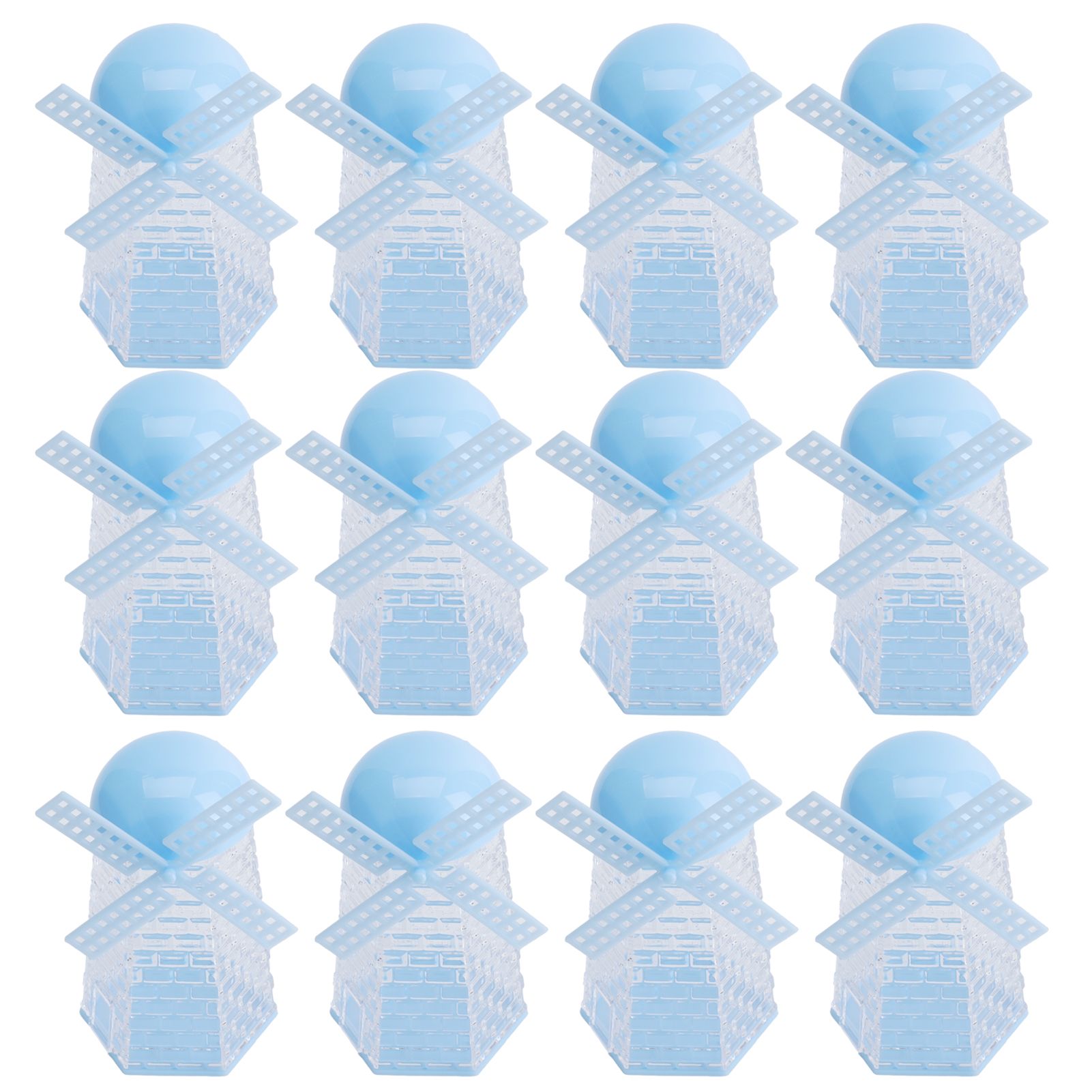 12PCS Windmill Shaped Candy Box Plastic Candy Case Container for Wedding Favor Baby Shower Decor - Image 3