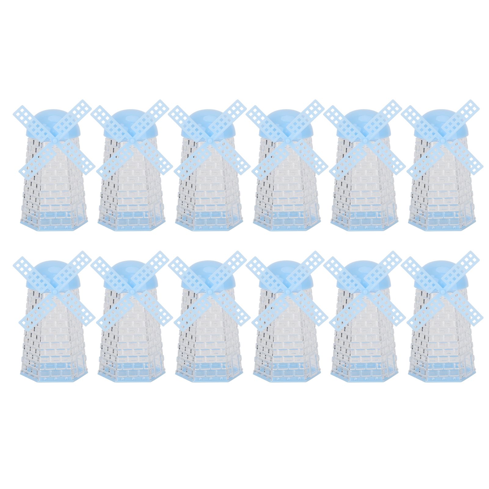 12PCS Windmill Shaped Candy Box Plastic Candy Case Container for Wedding Favor Baby Shower Decor - Image 8