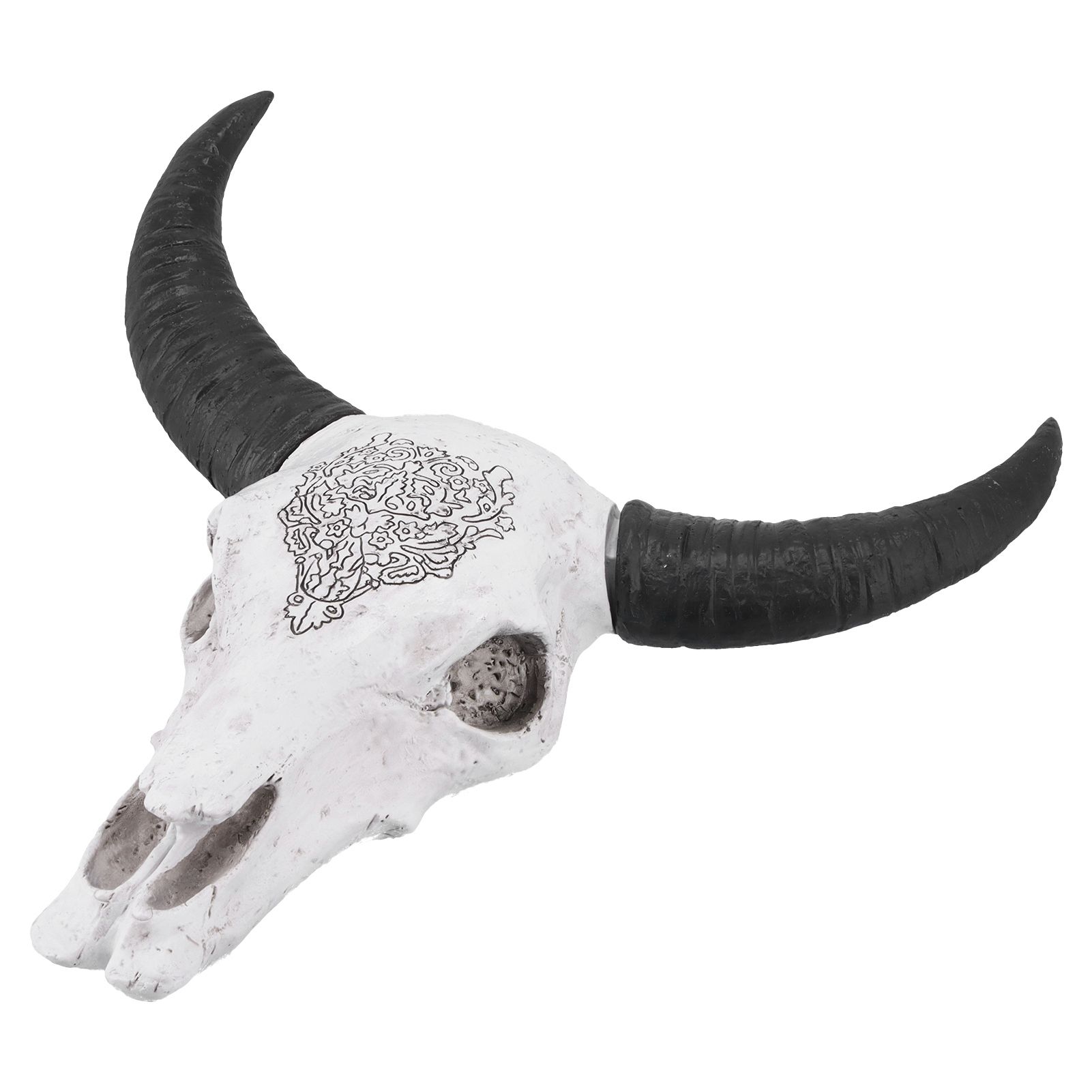 Resin Bull Head Wall Hanging Decoration Long Horn Animal Sculpture Background Wall Home Ornament - Image 4