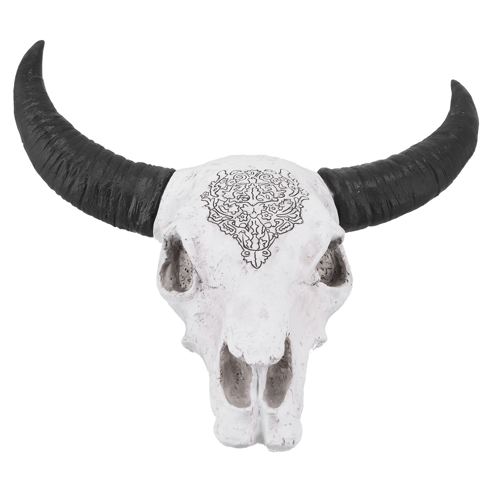 Resin Bull Head Wall Hanging Decoration Long Horn Animal Sculpture Background Wall Home Ornament - Image 5
