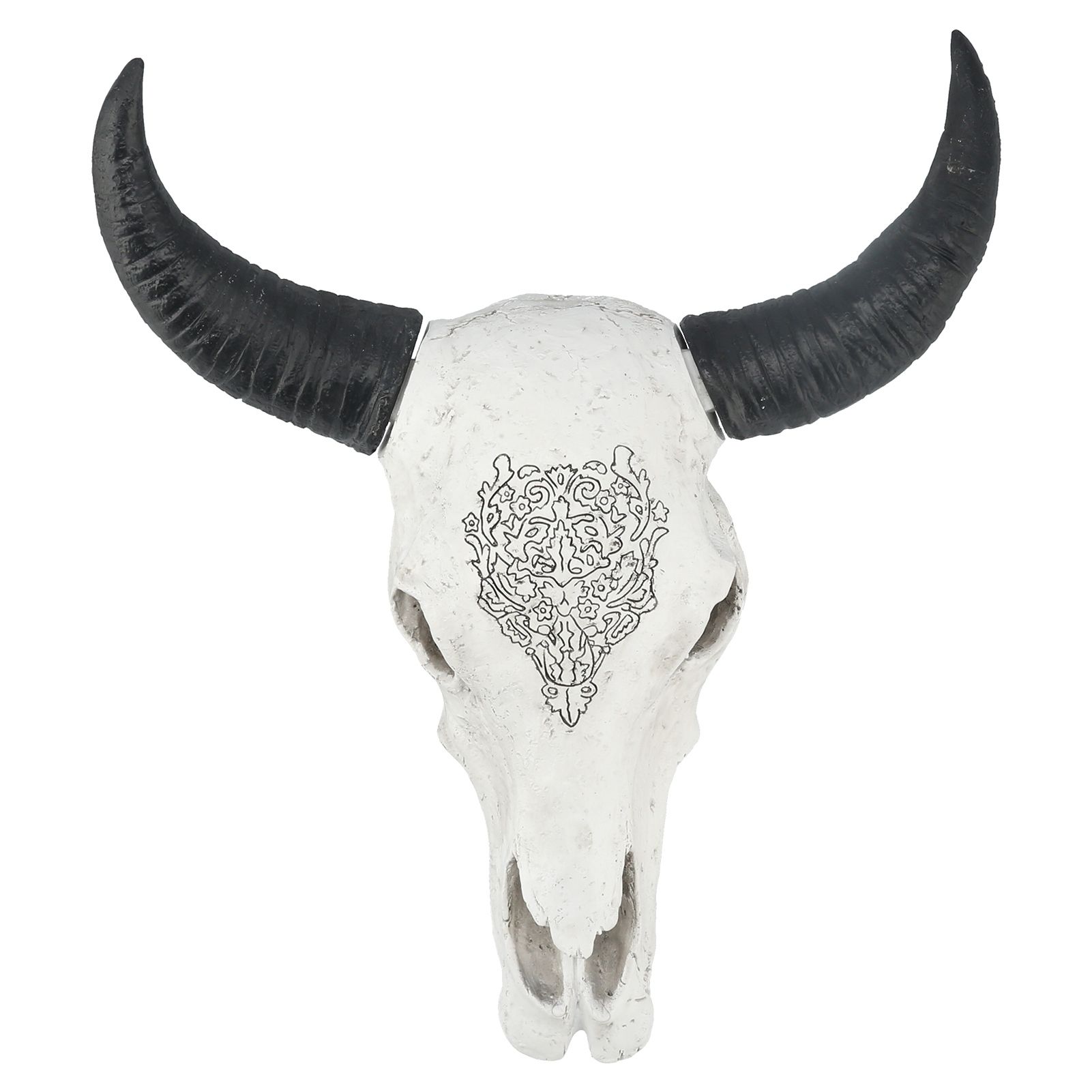 Resin Bull Head Wall Hanging Decoration Long Horn Animal Sculpture Background Wall Home Ornament - Image 6