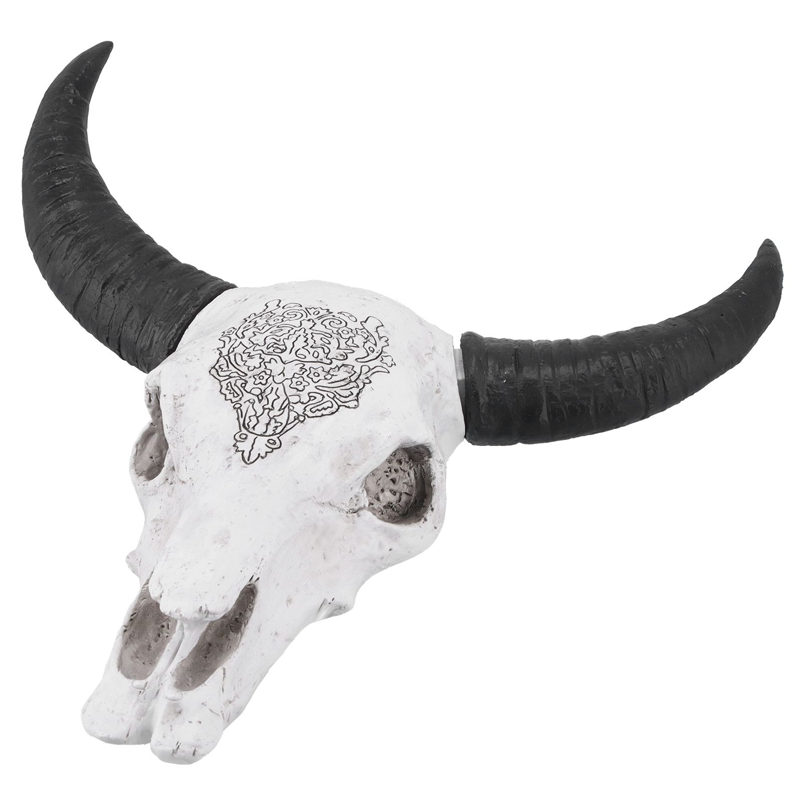 Resin Bull Head Wall Hanging Decoration Long Horn Animal Sculpture Background Wall Home Ornament - Image 7