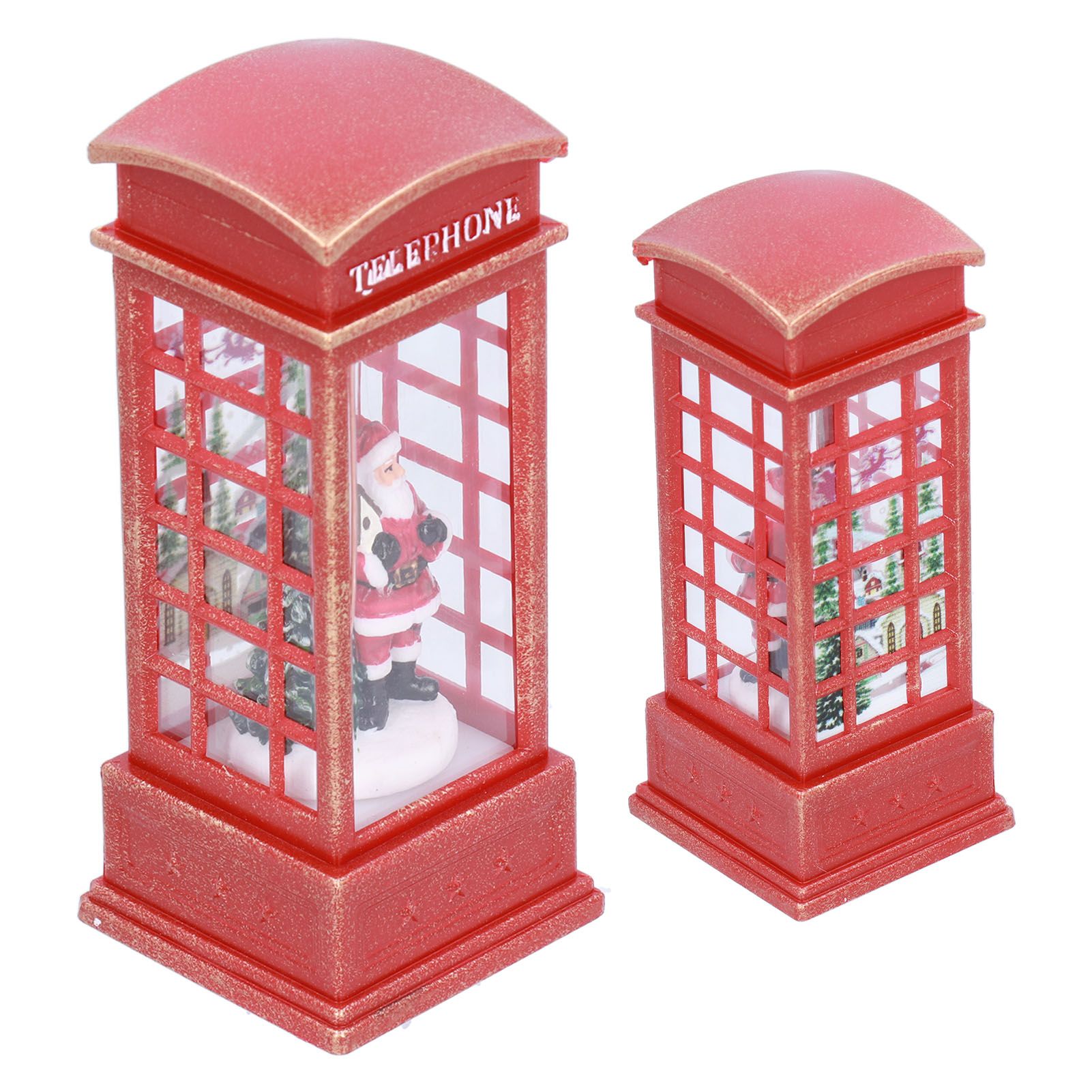 Christmas Decorations Telephone Booth Decoration Night Light Home Decoration Luminous Decoration GiftOld Man - Image 4