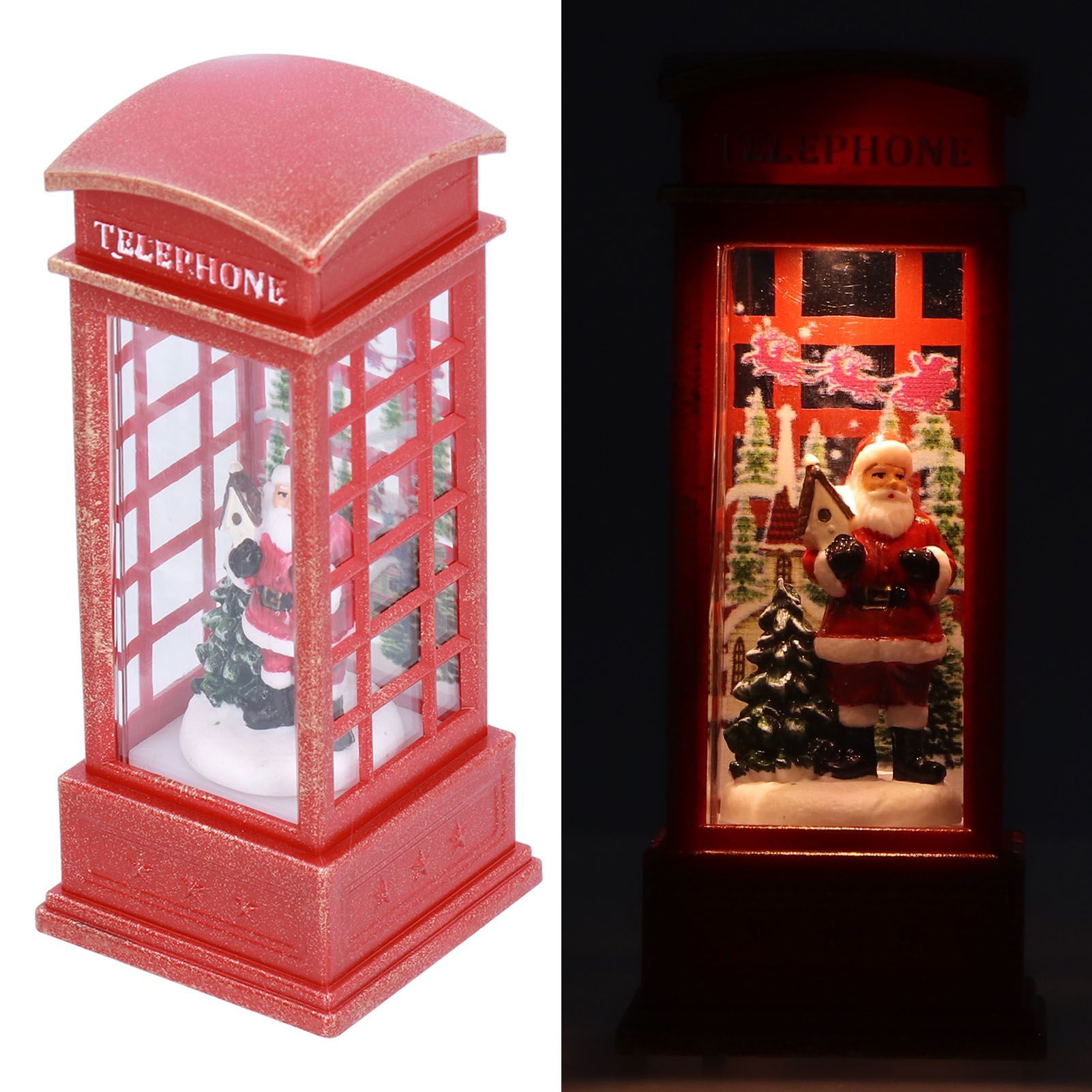 Christmas Decorations Telephone Booth Decoration Night Light Home Decoration Luminous Decoration GiftOld Man - Image 7