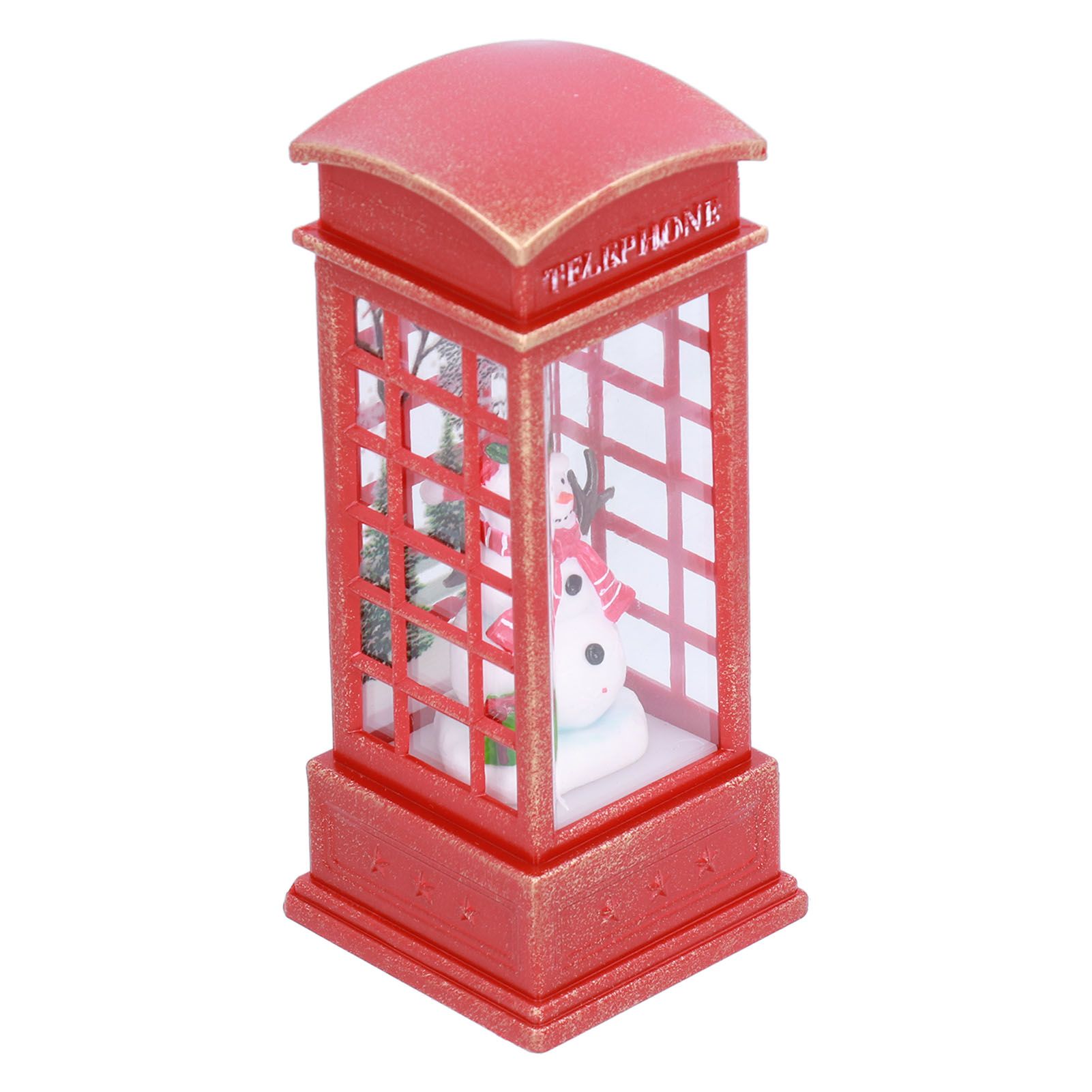 Christmas Decorations Telephone Booth Decoration Night Light Home Decoration Luminous Decoration GiftSnowman - Image 4