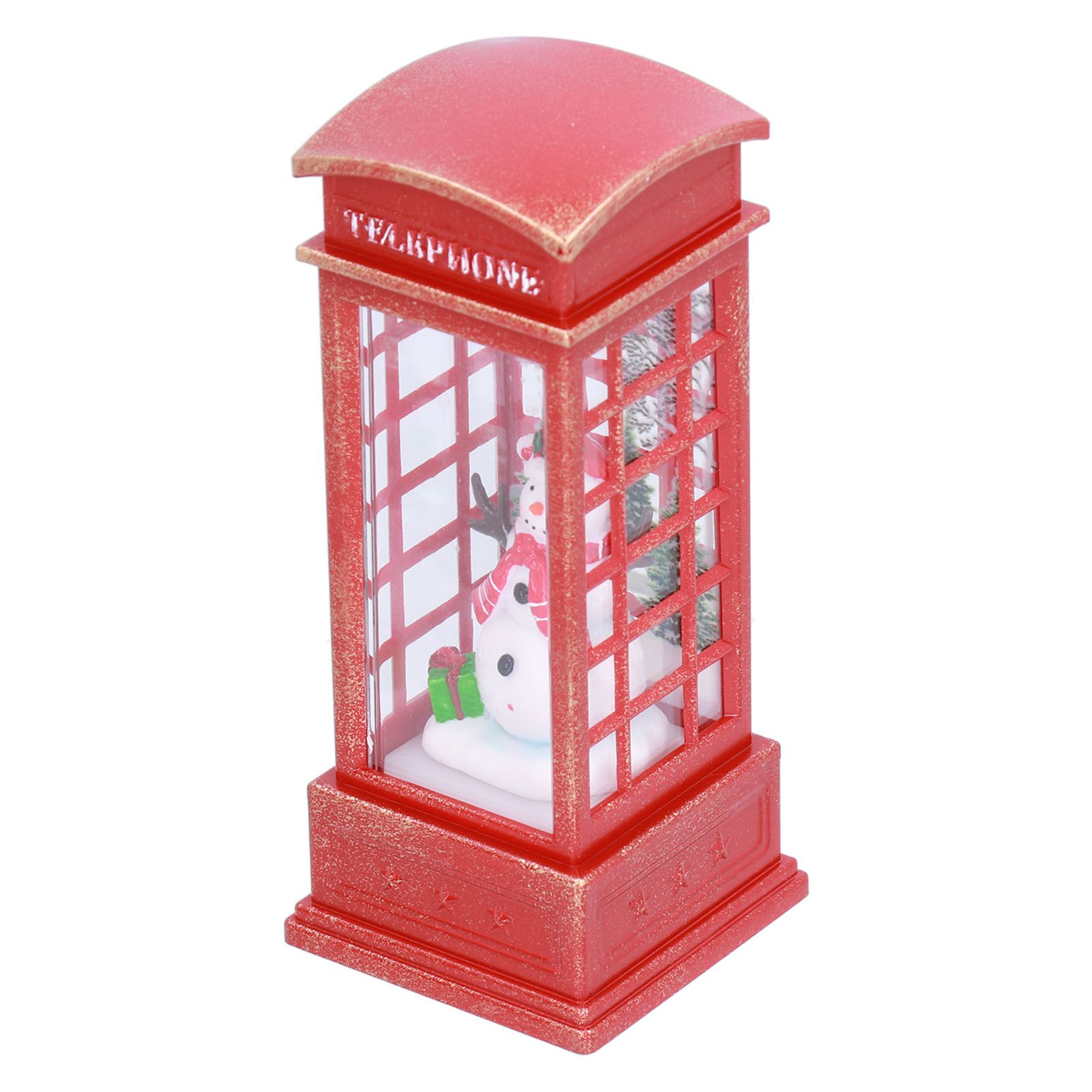 Christmas Decorations Telephone Booth Decoration Night Light Home Decoration Luminous Decoration GiftSnowman - Image 5