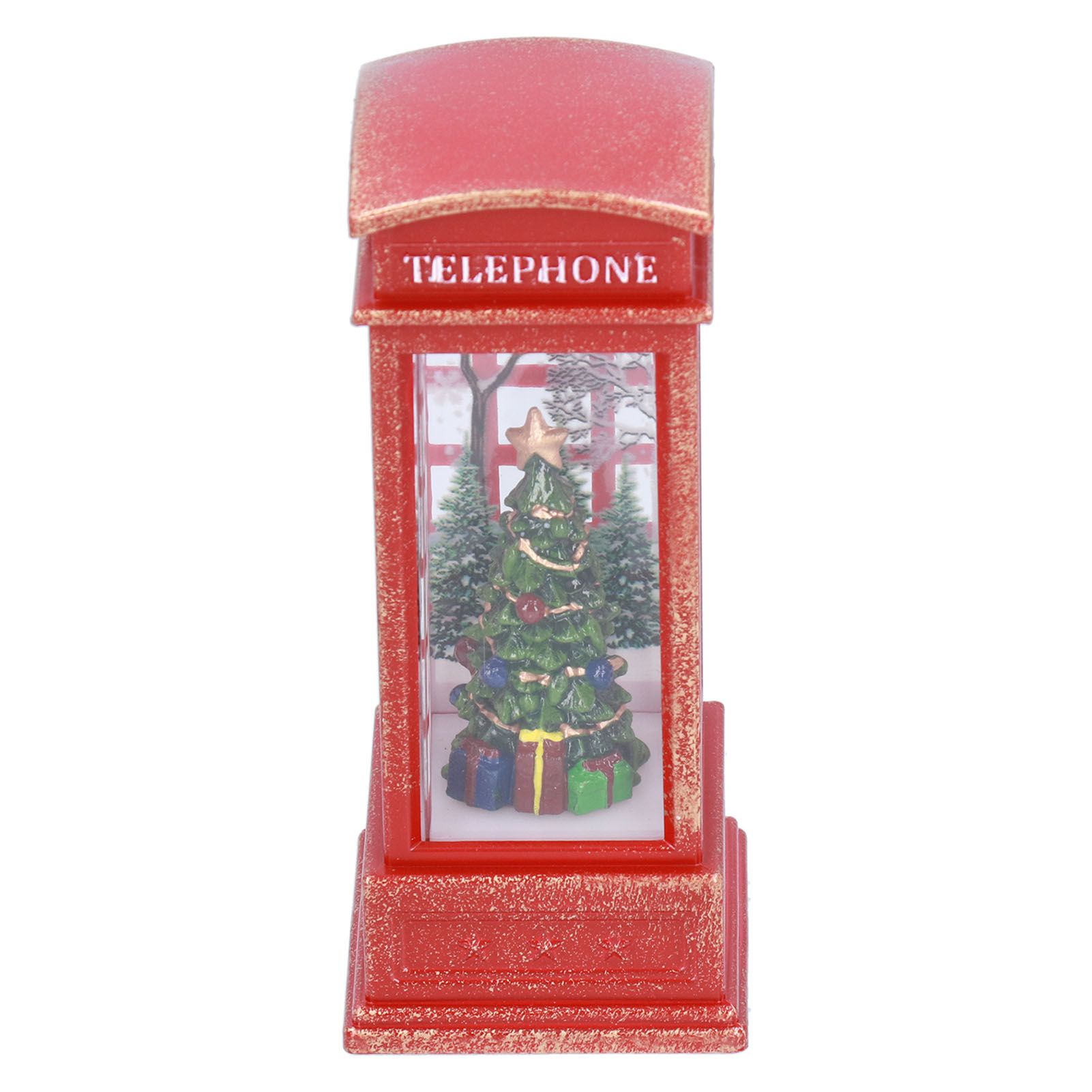 Christmas Decorations Telephone Booth Decoration Night Light Home Decoration Luminous Decoration GiftTree - Image 1