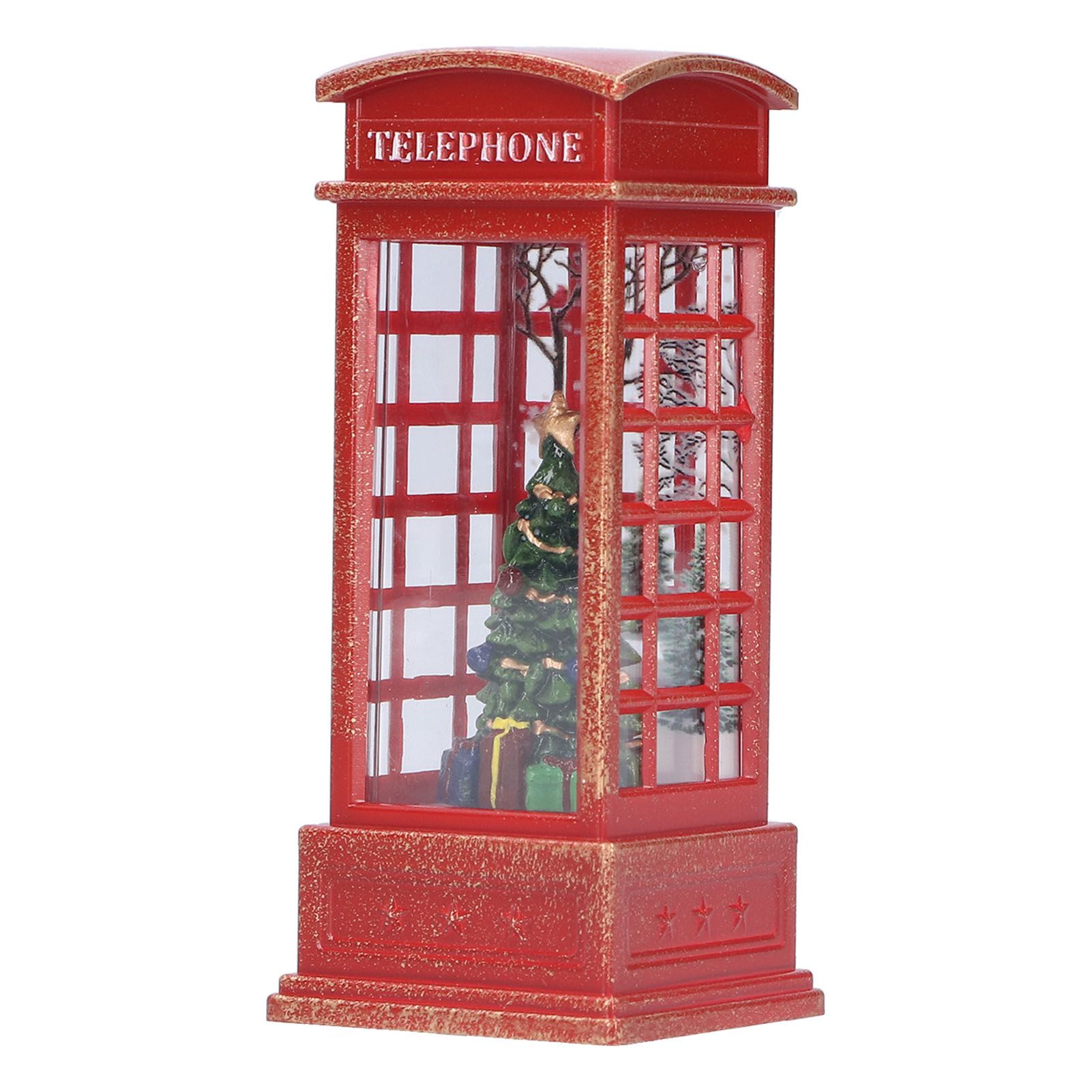 Christmas Decorations Telephone Booth Decoration Night Light Home Decoration Luminous Decoration GiftTree - Image 2