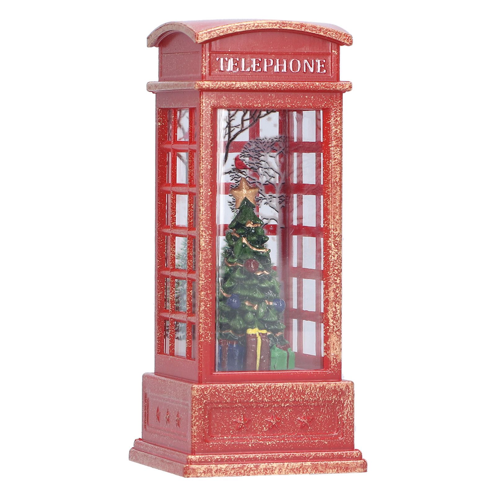 Christmas Decorations Telephone Booth Decoration Night Light Home Decoration Luminous Decoration GiftTree - Image 6