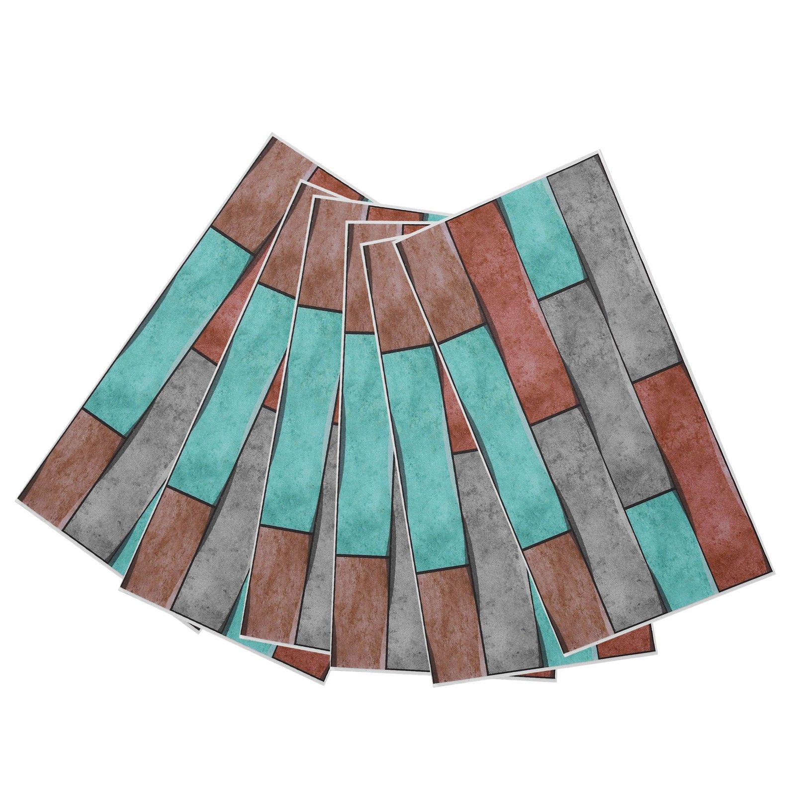 6Pcs Colorful Brick Pattern Wall Sticker Waterproof Self‑Adhesive Wallpaper Home Decoration - Image 4