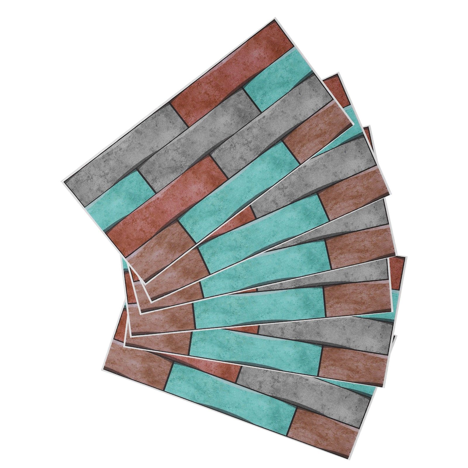 6Pcs Colorful Brick Pattern Wall Sticker Waterproof Self‑Adhesive Wallpaper Home Decoration - Image 5