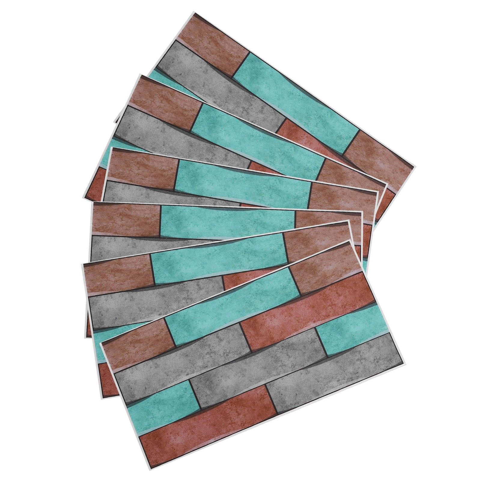 6Pcs Colorful Brick Pattern Wall Sticker Waterproof Self‑Adhesive Wallpaper Home Decoration - Image 6
